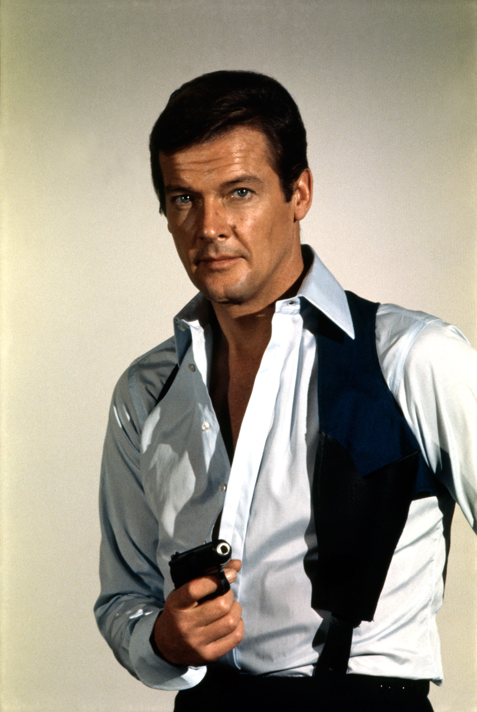 Roger Moore as James Bond from the movie Live and Let Die, 1973.