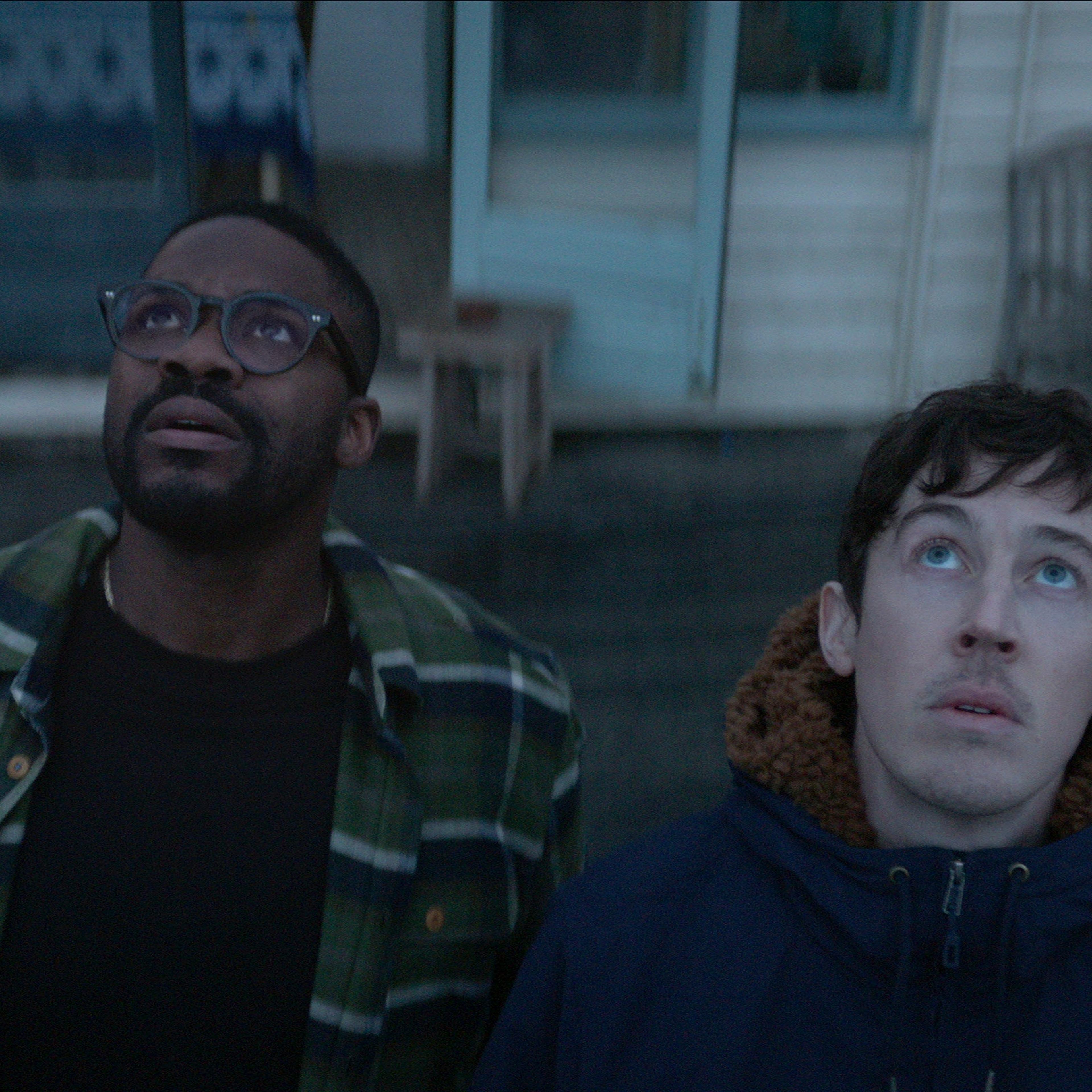 Jovan Adepo as Saul Durand and Alex Sharp as Will Downing in Season 1, Episode 5 of '3 Body Problem'