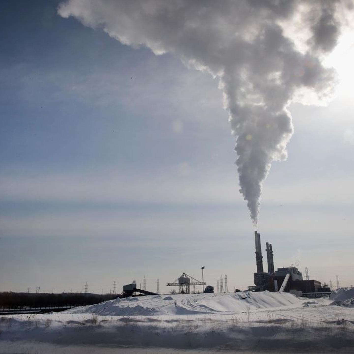 Smoke rises from a coal-fired power plant