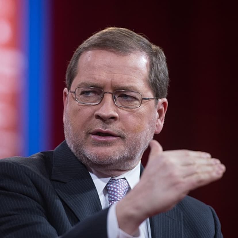Grover Norquist, founder and president of Americans for Tax Reform, participates in a session on "Strategic Communication" at the annual Conservative Political Action Conference (CPAC) at National Harbor, Maryland, outside Washington, on February 26, 201