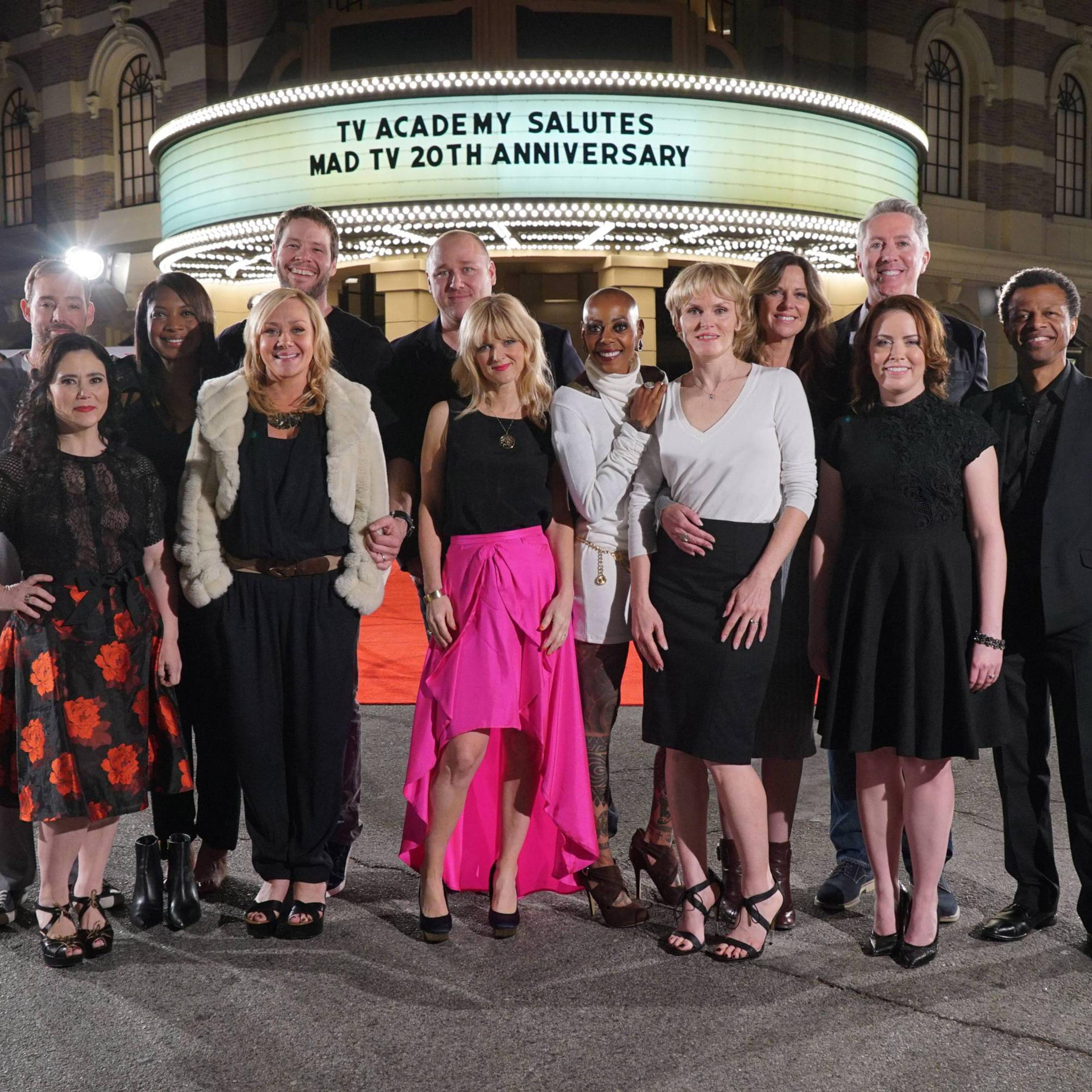 MADtv 20th Anniversary Reunion -- Image DSC03811.jpg -- Pictured (L-R): 03811 Pictured (L-R): (Front Row): Alex Borstein, Nicole Sullivan, Arden Myrin, Debra Wilson, Stephnie Weir, Crista Flanagan and Phil LaMarr (Back Row): Eric Price, Nicole Randall Jo