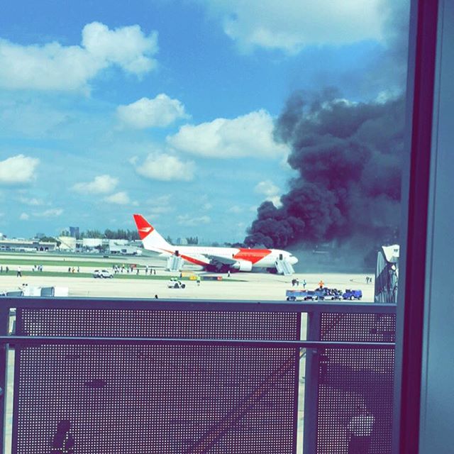 Plane on Fire