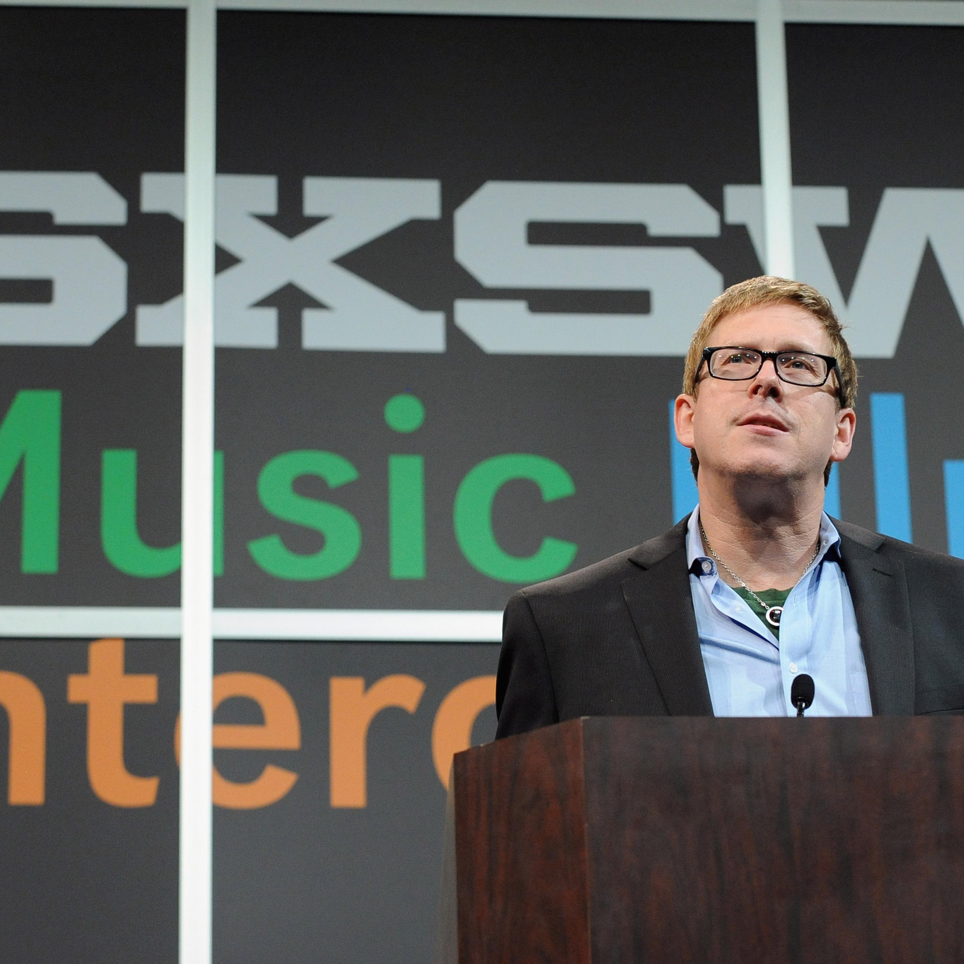 AUSTIN, TX - MARCH 11: Hugh Forrest, SXSW Interactive's Director speaks onstage at Bruce Sterling Closing Remarks during the 2014 SXSW Music, Film + Interactive Festival at Austin Convention Center on March 11, 2014 in Austin, Texas. (Photo by Jon Shaple