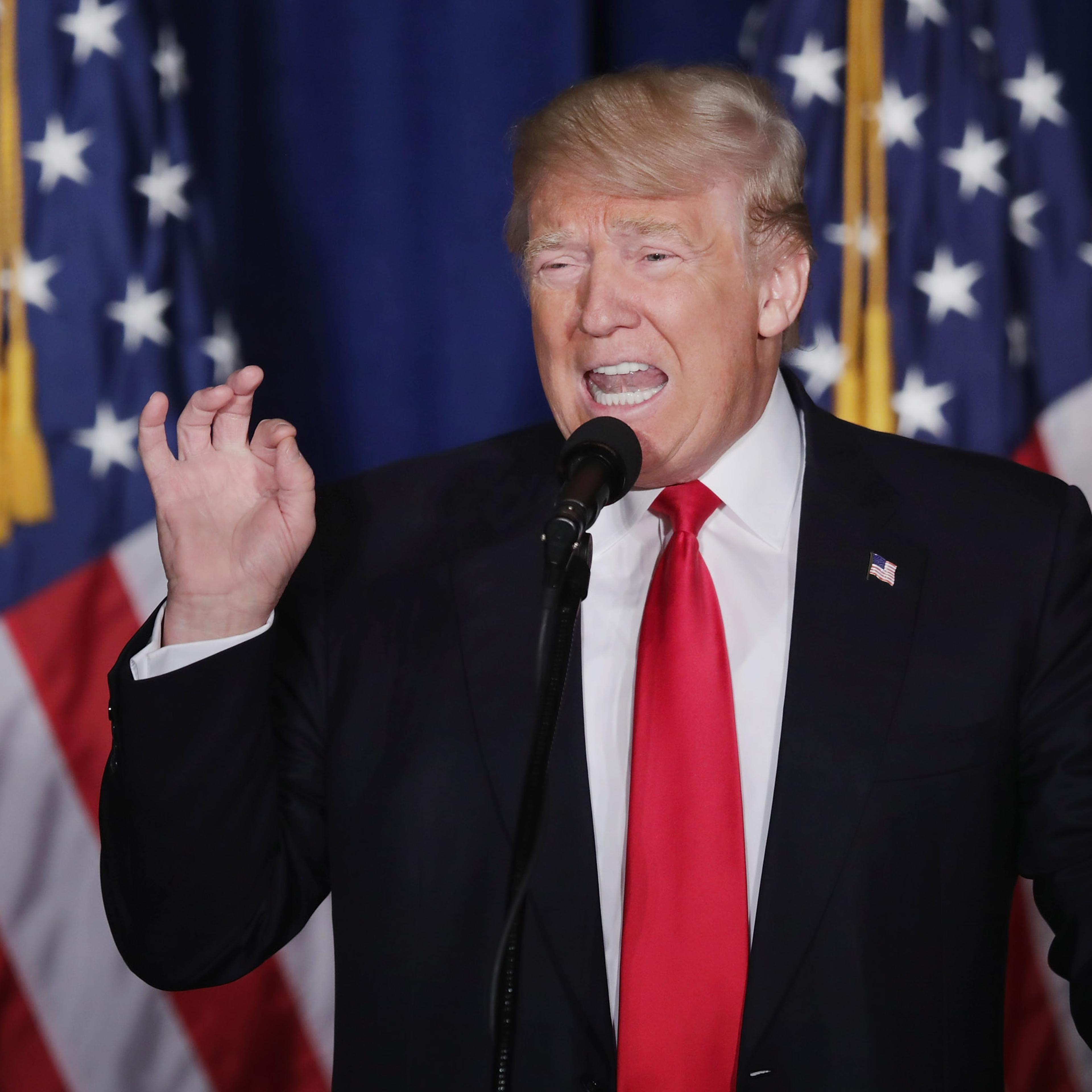 GOP Republican Presidential Candidate Donald Trump Gives Foreign Policy Address In DC