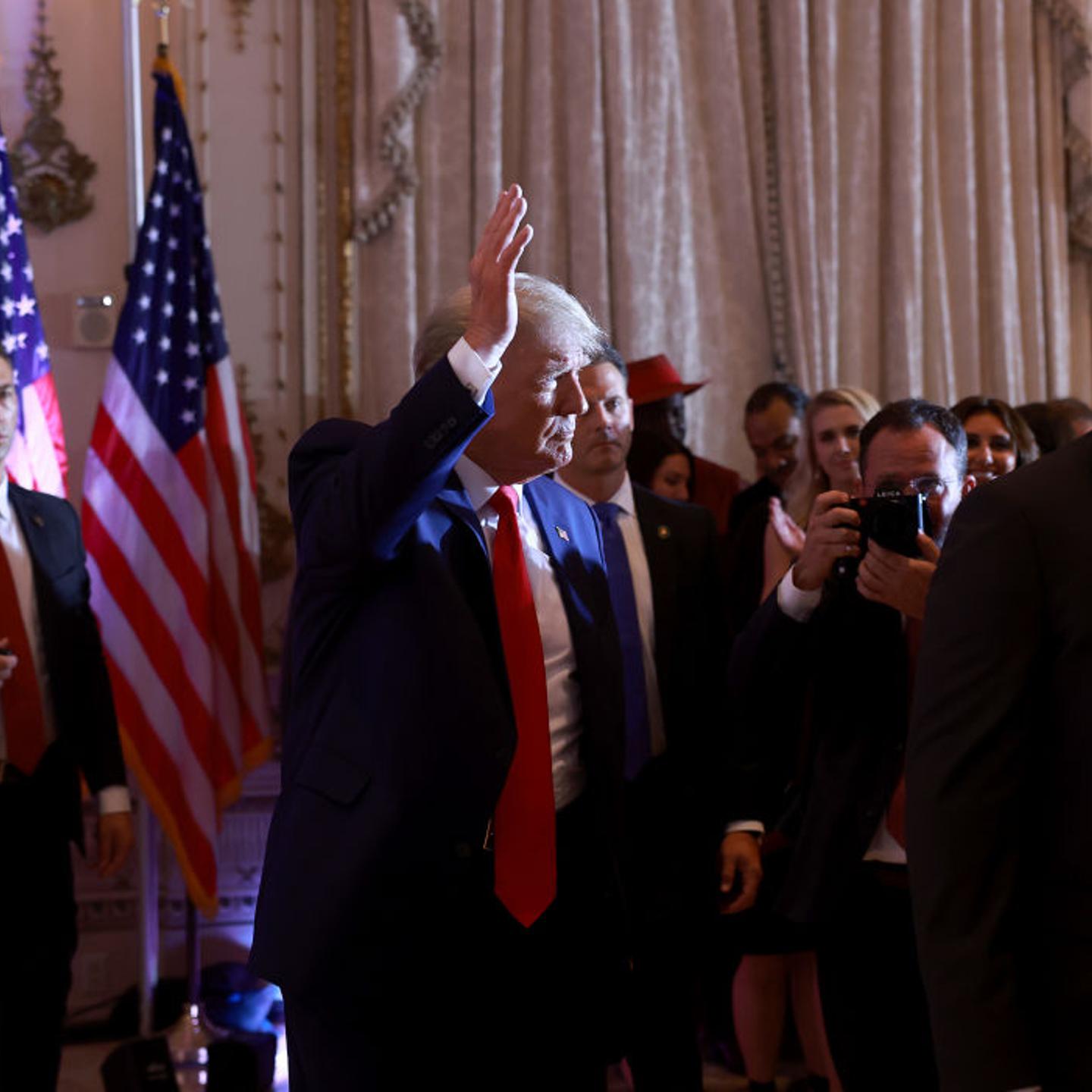Former U.S. President Donald Trump Makes An Announcement At His Florida Home
