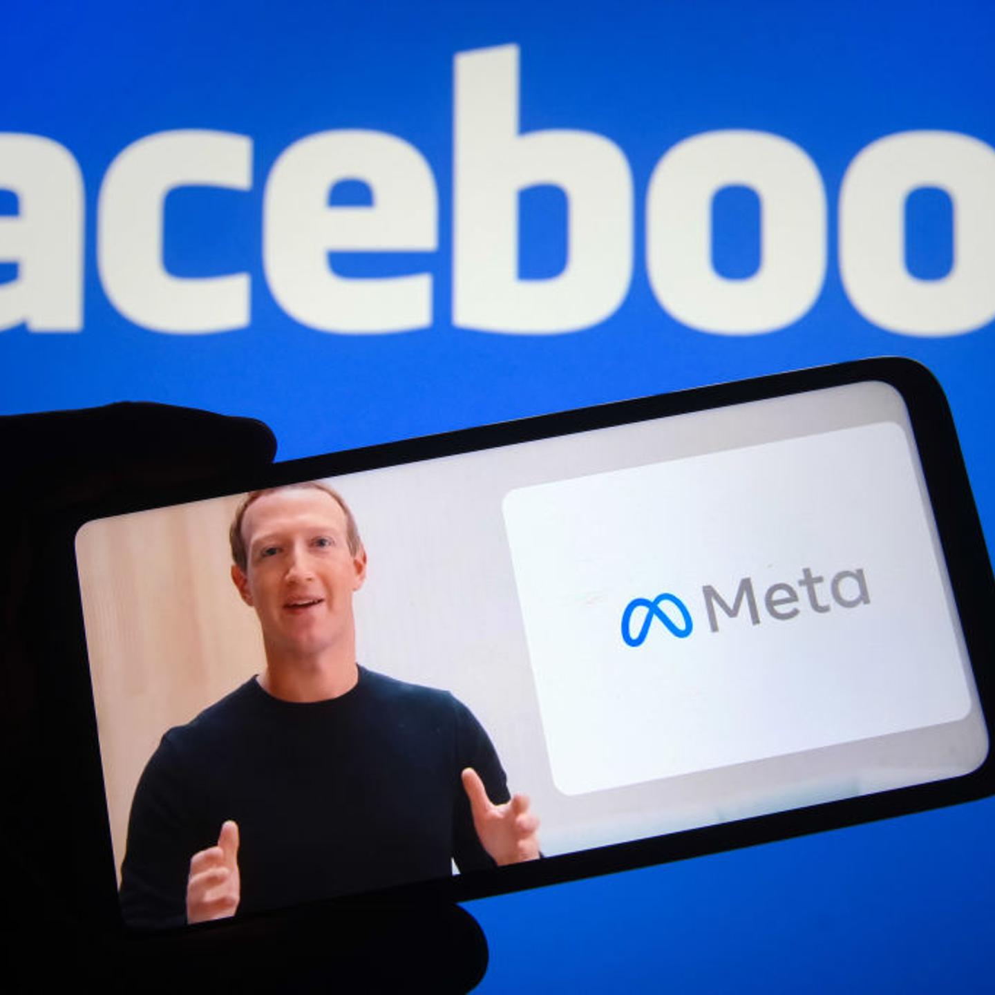 In this photo illustration, Facebook CEO Mark Zuckerberg is