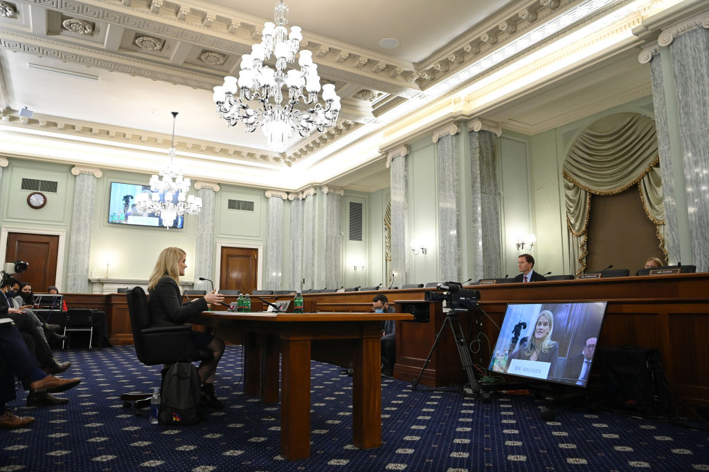 Facebook Whistle Blower Frances Haugen Testifies To Senate Committee
