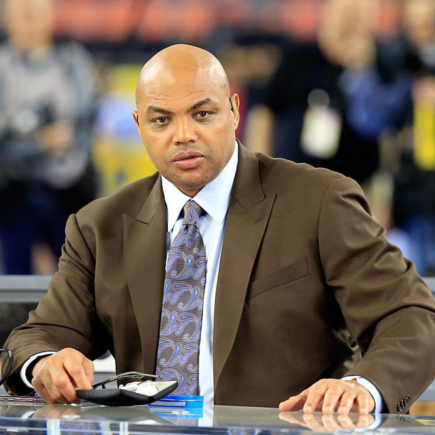 Former NBA player and commentator Charles Barkley looks on prior to the 2016 NCAA Men's Final Four National Championship game between the Villanova Wildcats and the North Carolina Tar Heels at NRG Stadium on April 4, 2016 in Houston, Texas.
