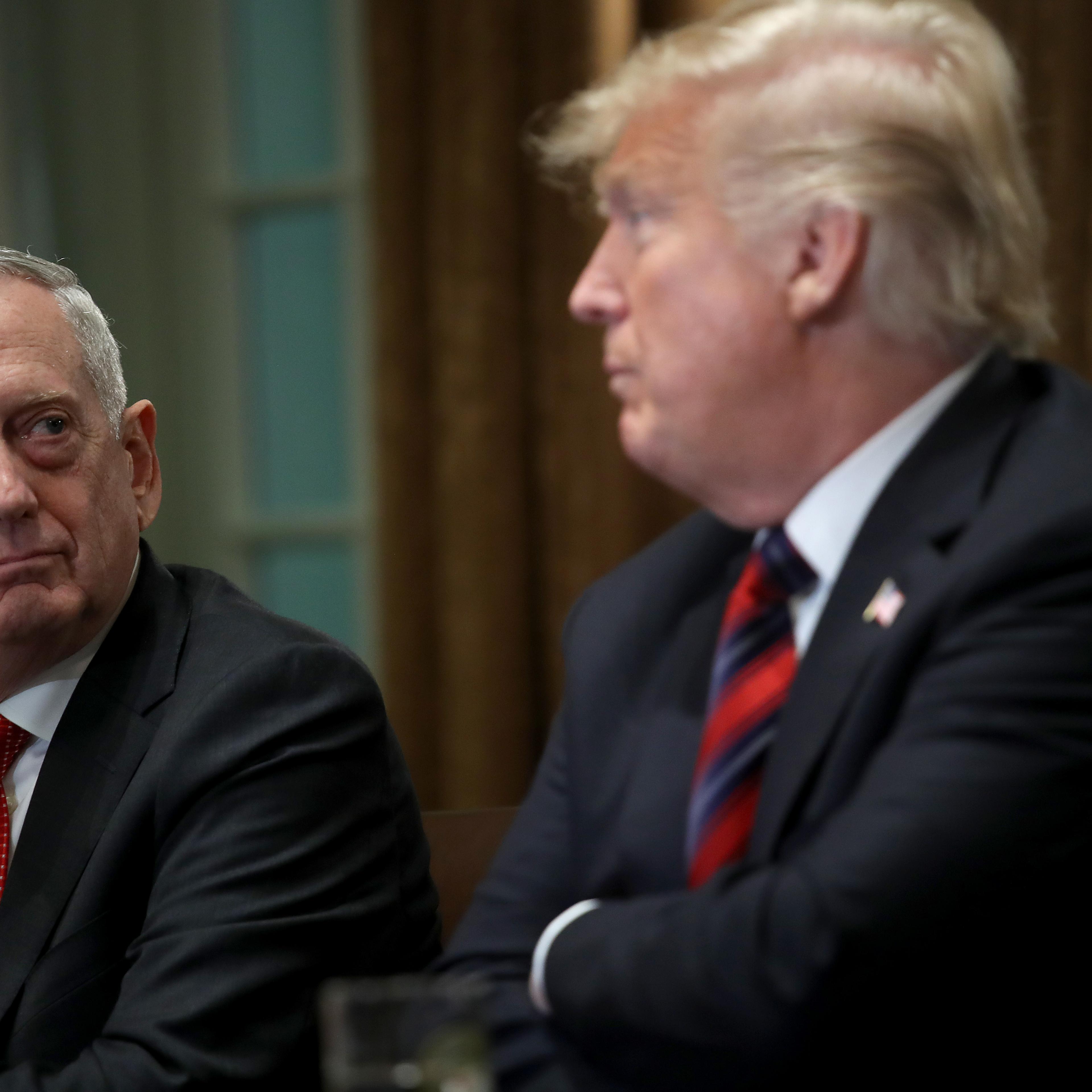 President Trump Receives A Briefing From Senior Military Leaders At White House
