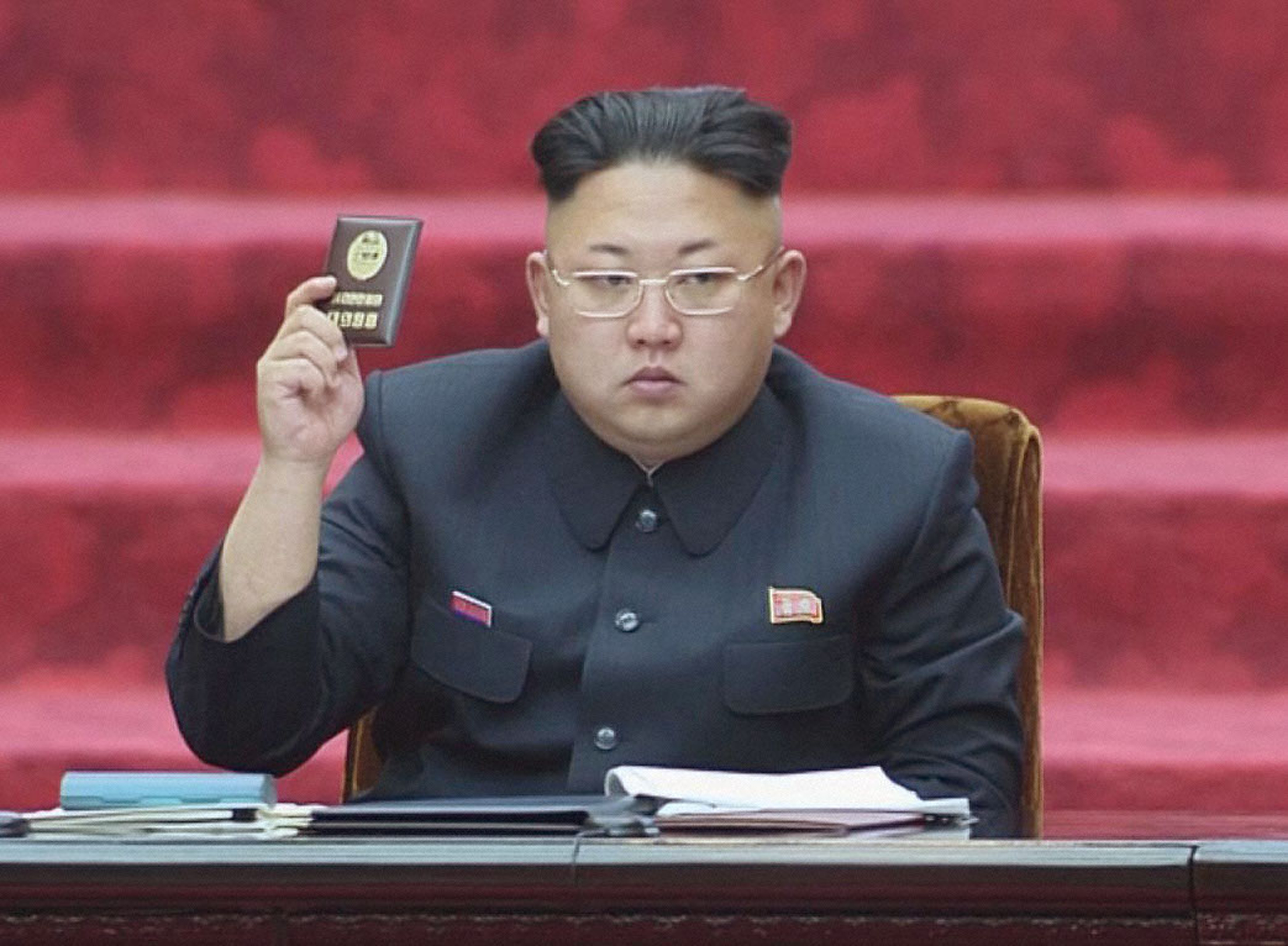 North Korean leader Kim Jong Un attends the Supreme People's Assembly in Pyongyang