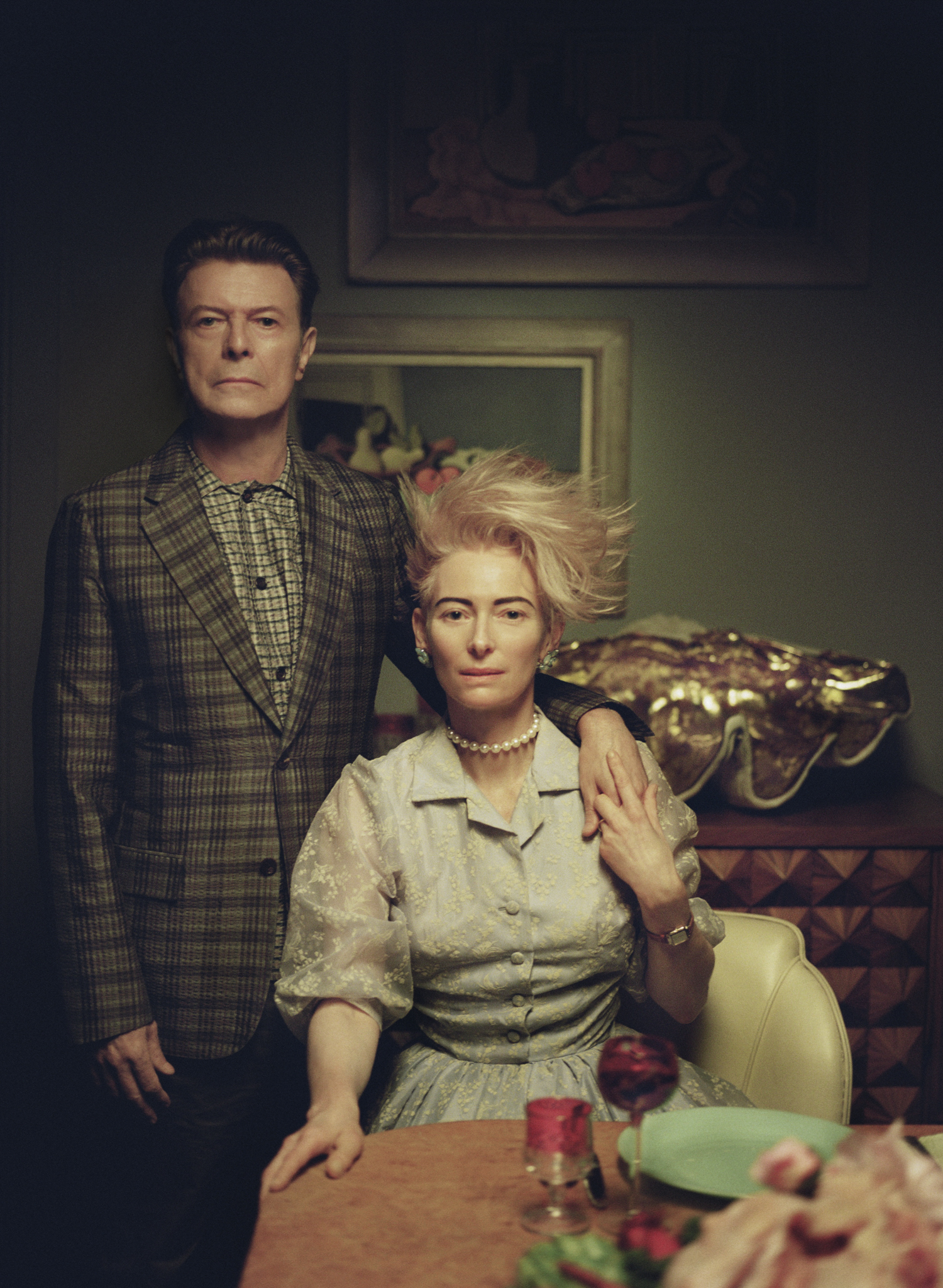 <i>A photo taken by Director Floria Sigismondi on set of </i>The Stars (Are Out Tonight), <i>featuring Tilda Swinton</i>