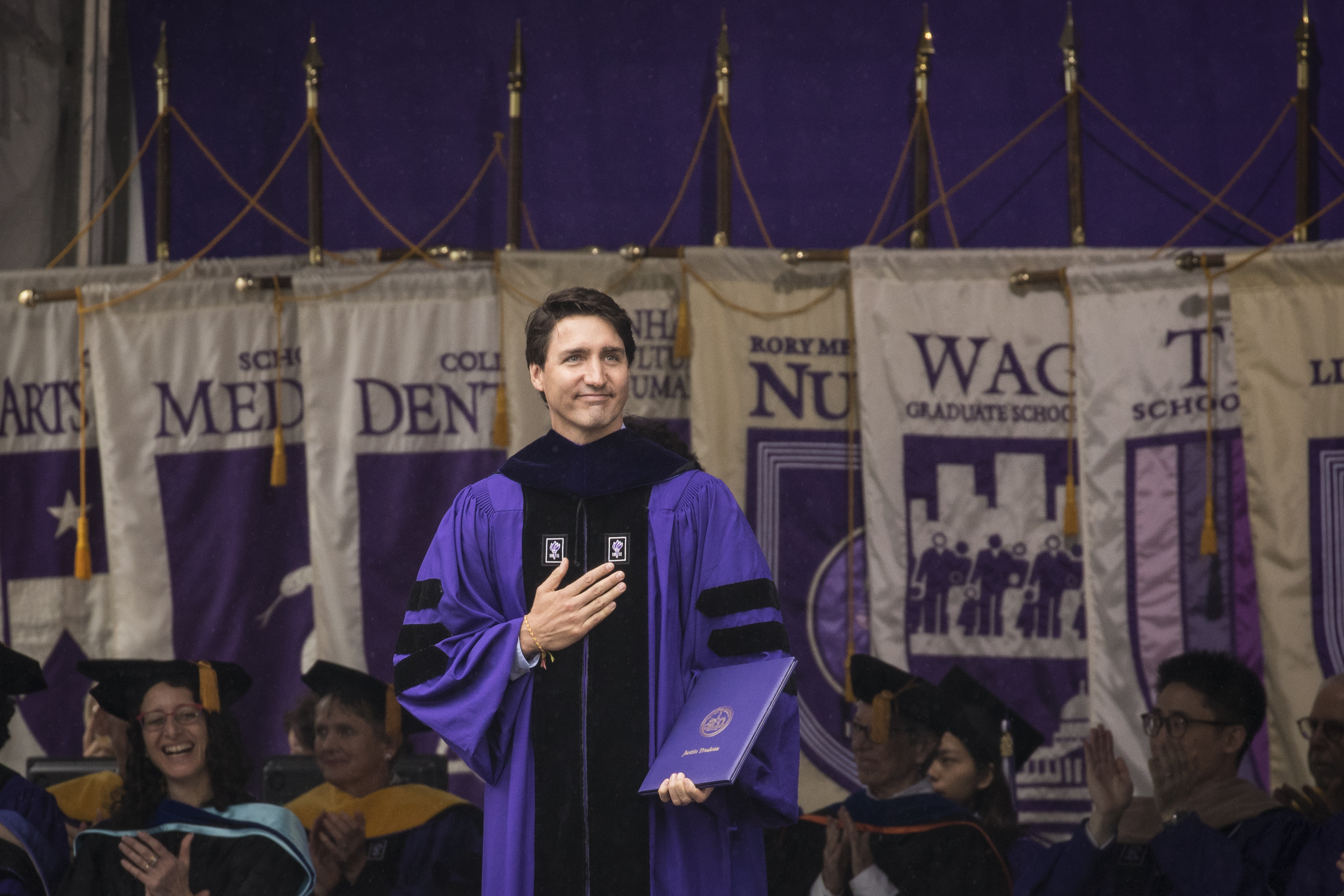 Canadian Prime Minister Justin Trudeau Gives Commencement Address At NYU's Graduation Ceremony