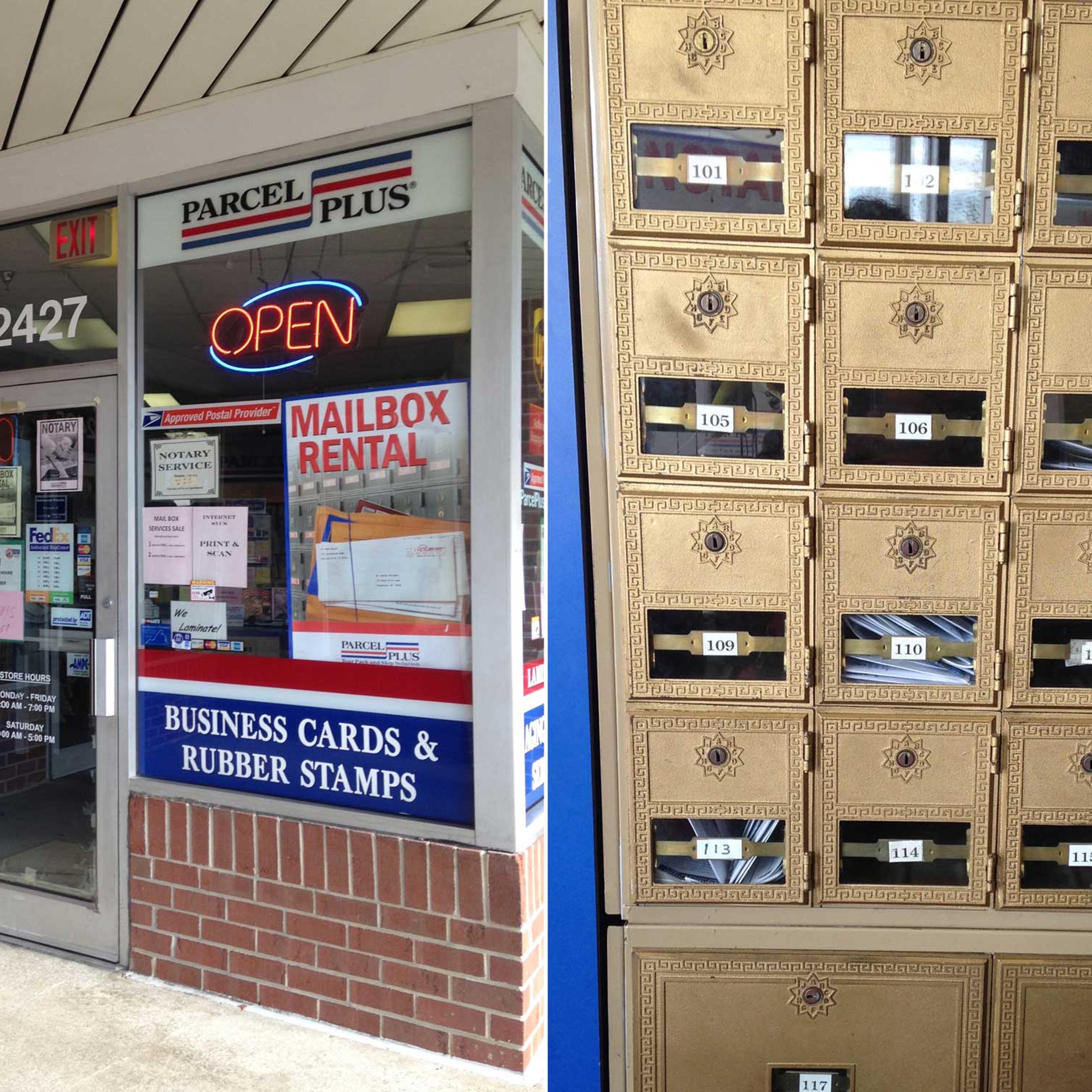 The Law Enforcement Alliance of America has no known office. The group’s address leads instead to “suite 113” inside this shipping supply store in Lake Ridge, Virginia. Rachel Baye/Center for Public Integrity