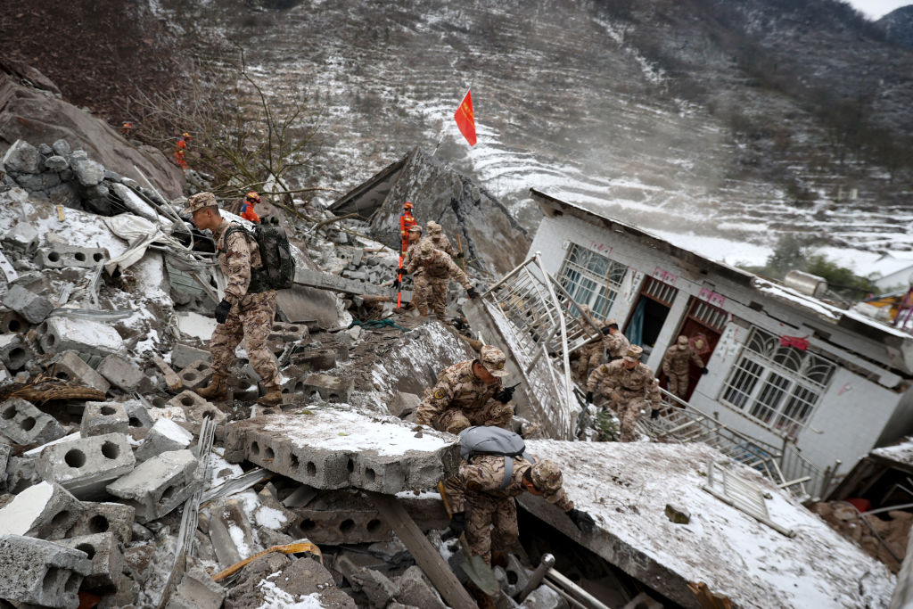 TOPSHOT-CHINA-ACCIDENT-LANDSLIDE