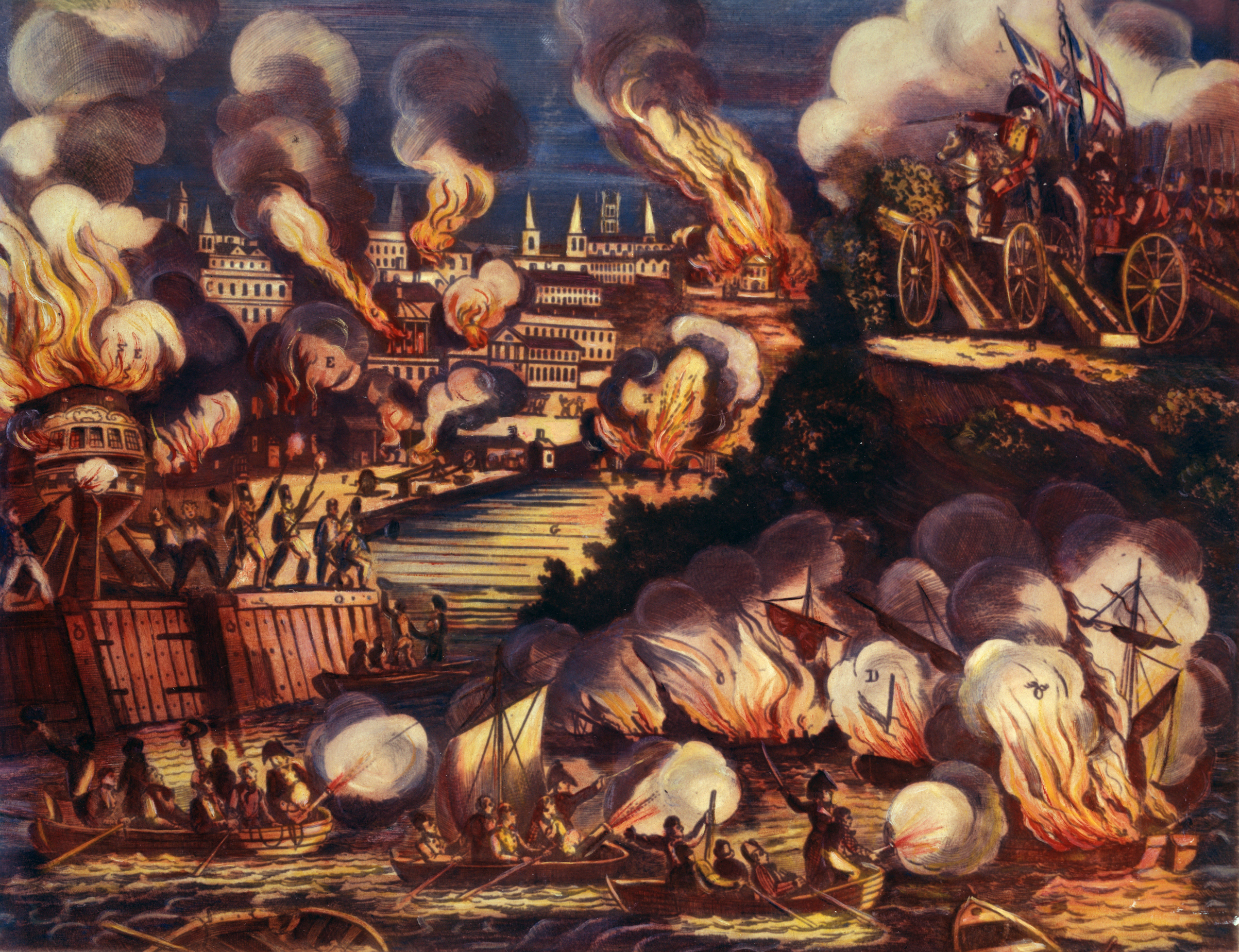 Illustration of Various Scenes of the War of 1812