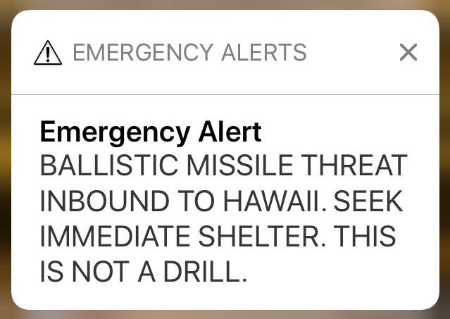Hawaii Mistaken Missile Alert, Honolulu, USA - 13 Jan 2018