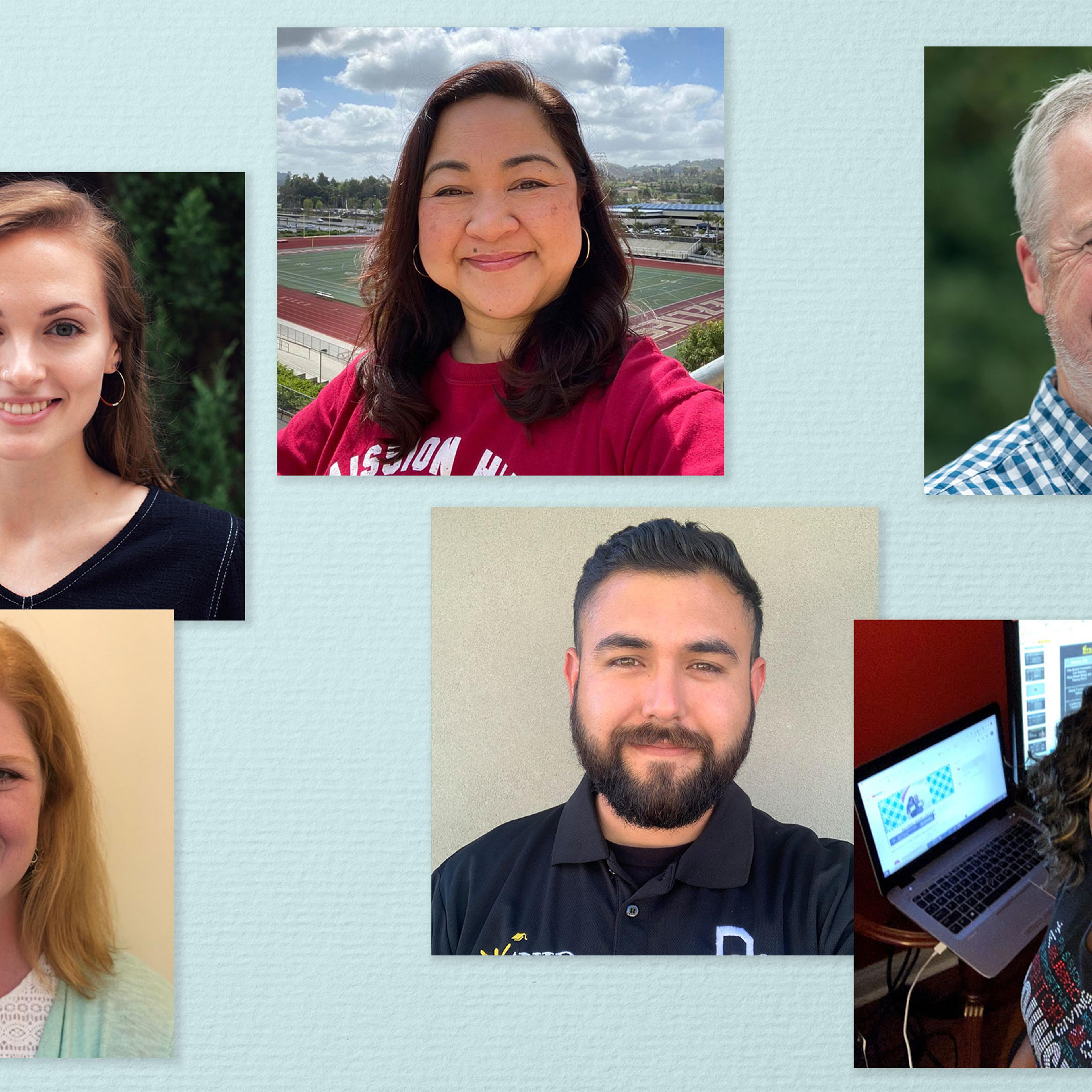 Clockwise from top left: Lesya Bazylewicz, Cherryl Baker, David Rion, Jennifer Segal, Camilo Macias, Tinika Campbell