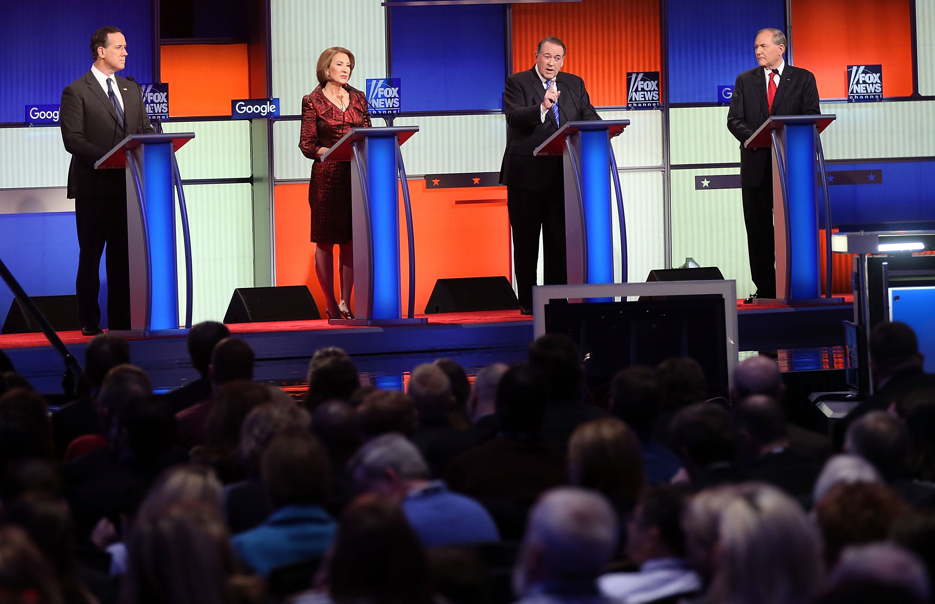 Republican Presidential Candidates Debate In Iowa Days Before State's Caucus