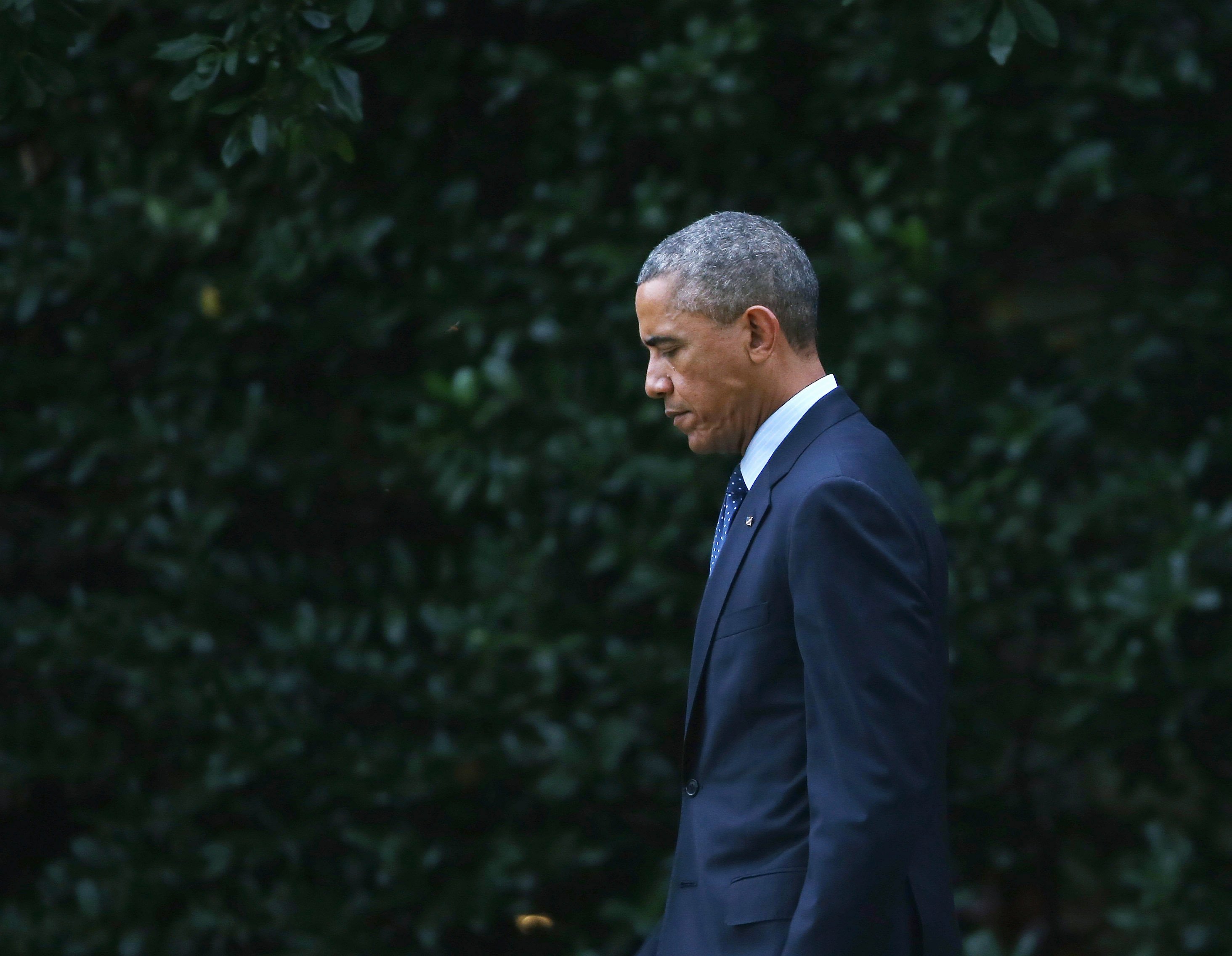 Obama Departs The White House En Route To New York