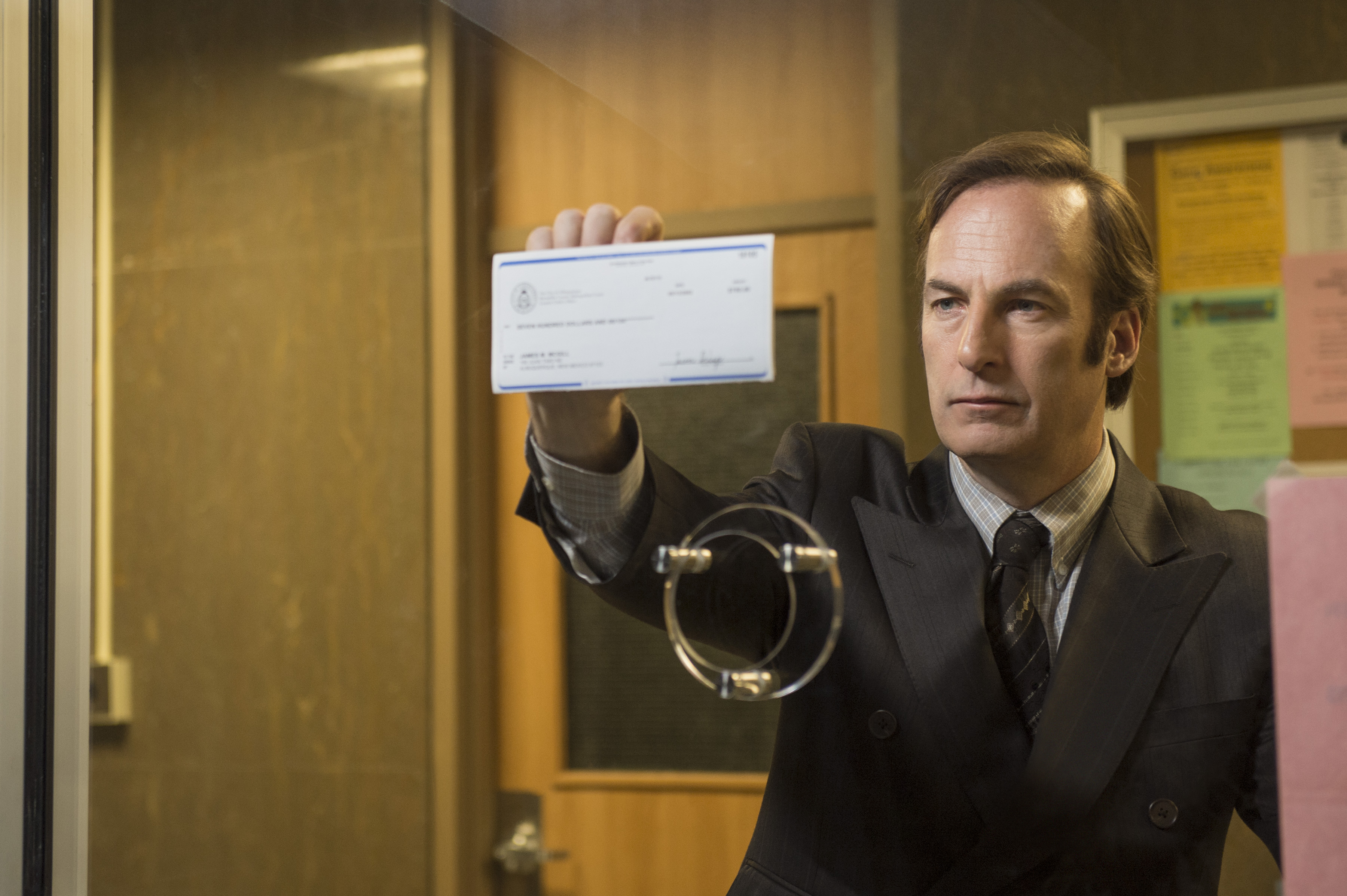 Bob Odenkirk as Saul Goodman - Better Call Saul _ Season 1, Episode 1 - Photo Credit: Ursula Coyote/AMC