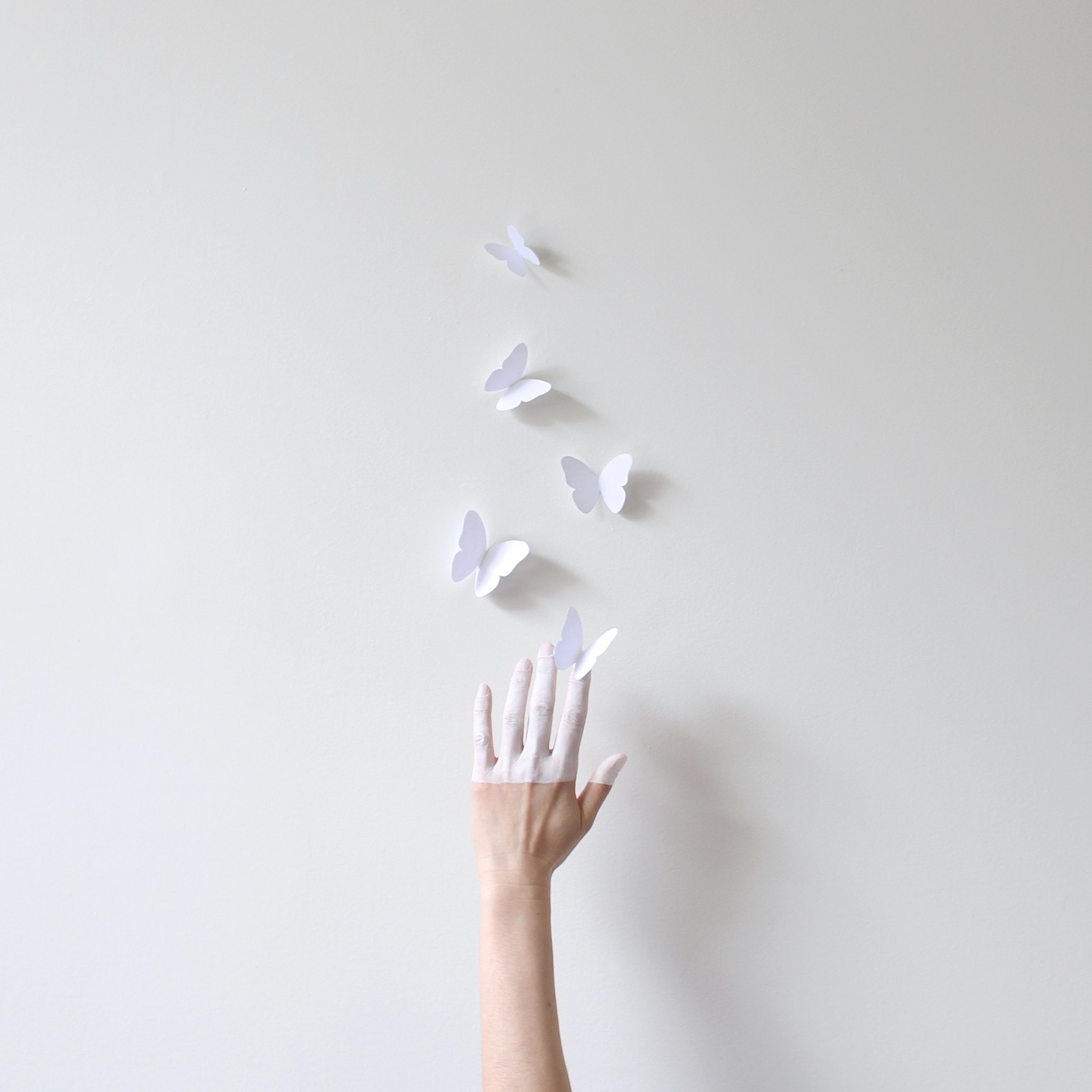 hands-paper-white-butterflies