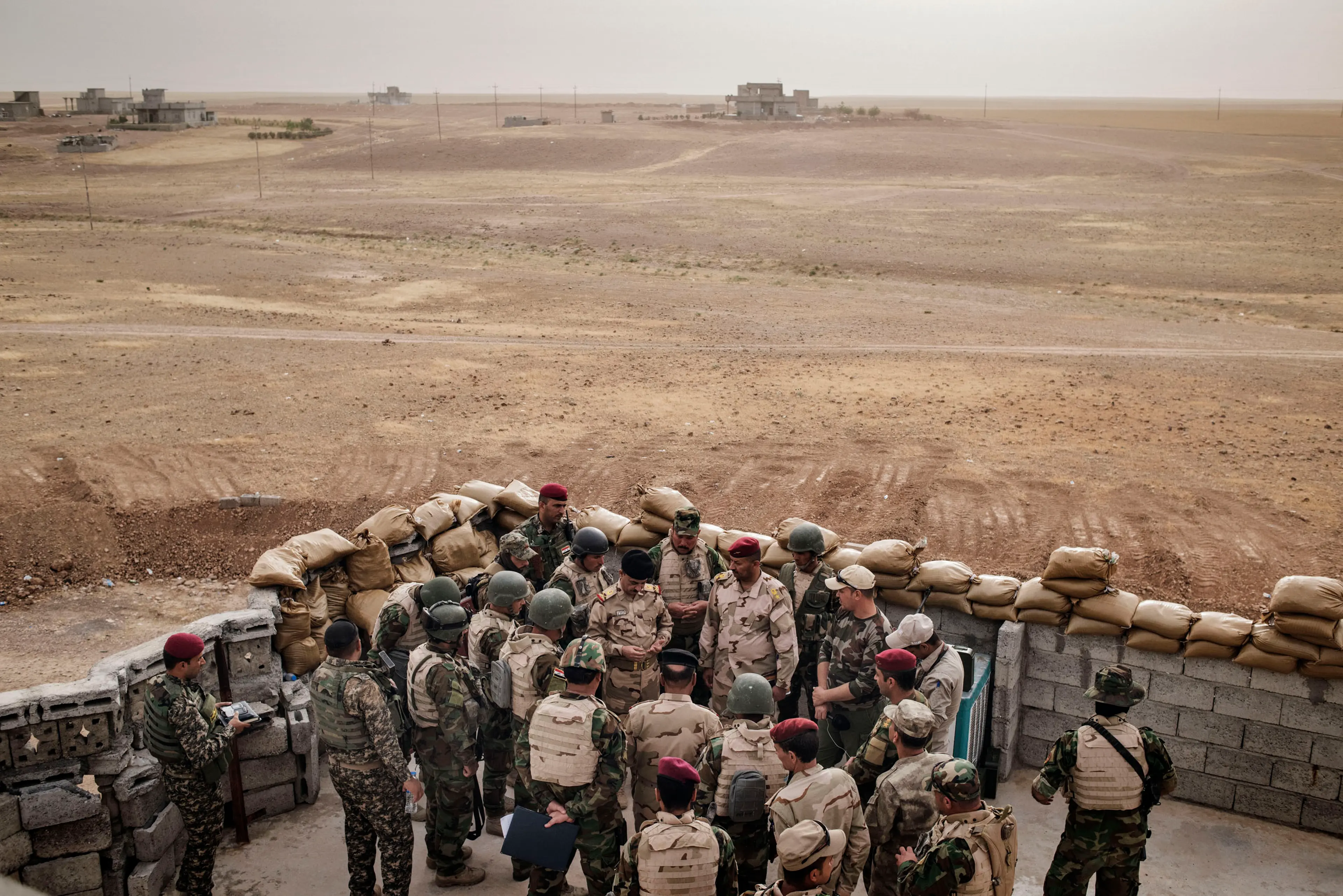 The Iraqi army at a front line position in the village of Kharbardan, south of Mosul, May 18 2016.