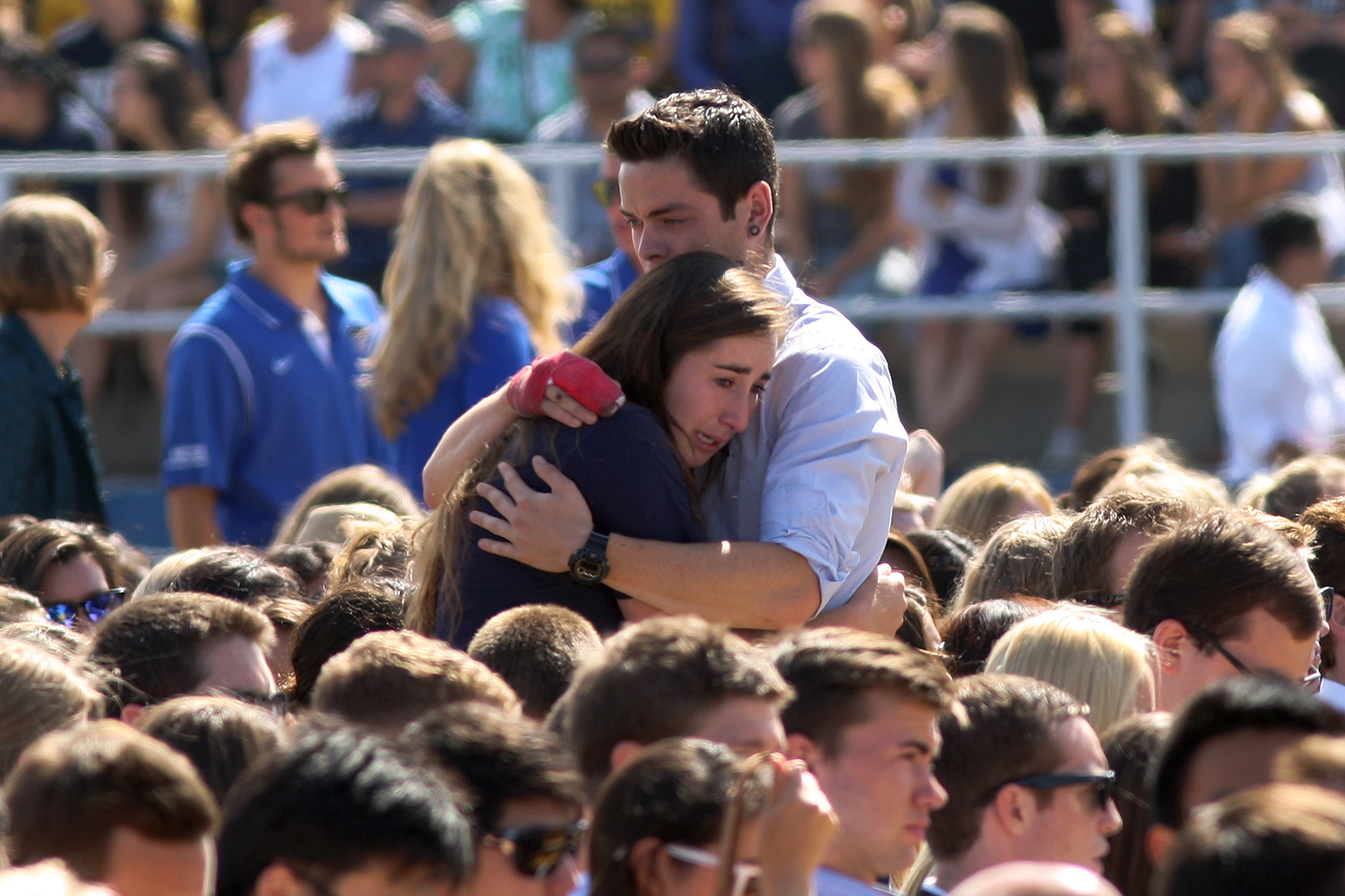 UCSB Holds Memorial Service For Shooting Victims At Harder Stadium