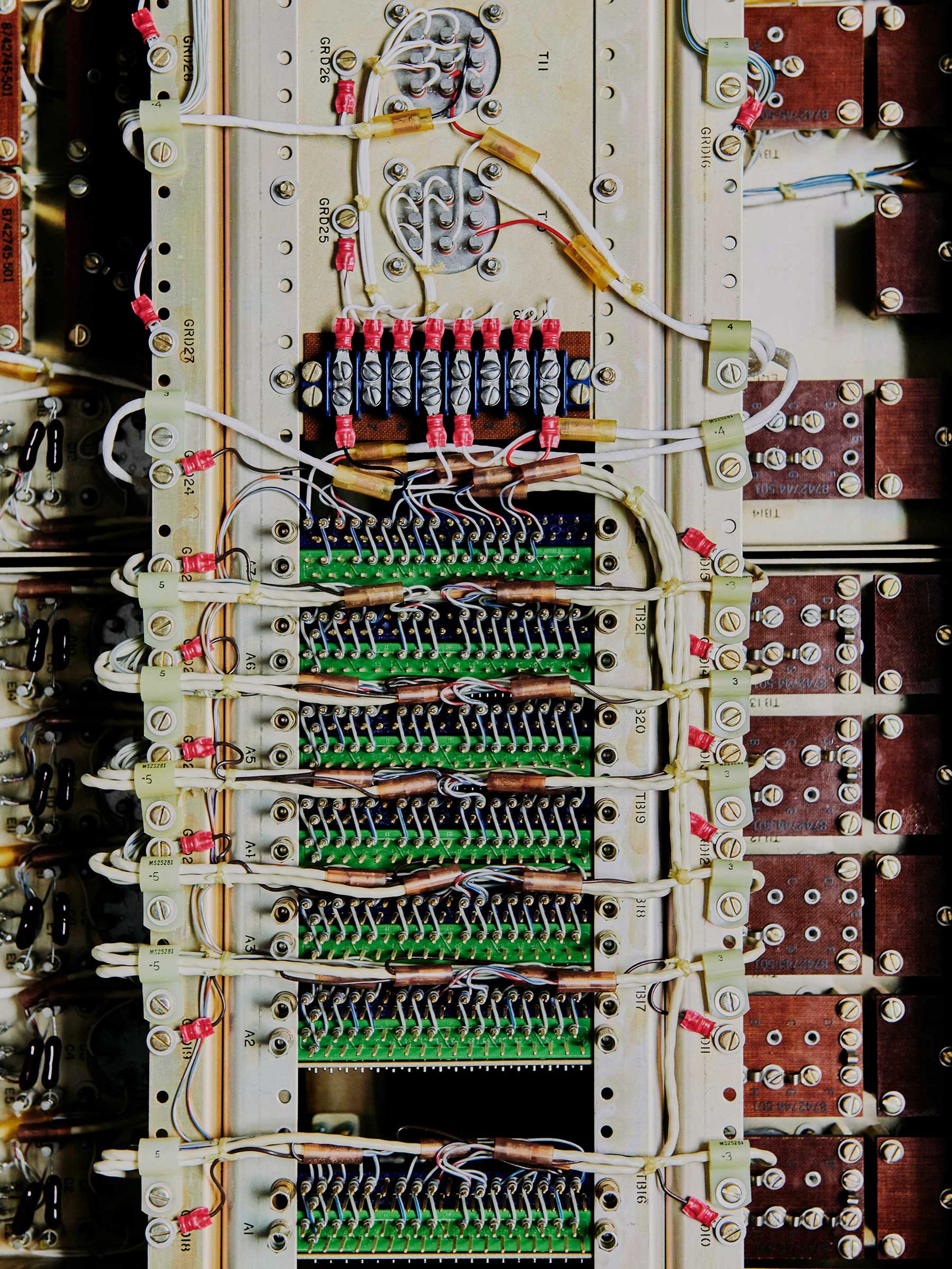 Receiver and transmitter used in the launch control center capsule manufactured by Hughes Aircraft Co., which has been defunct for decades.