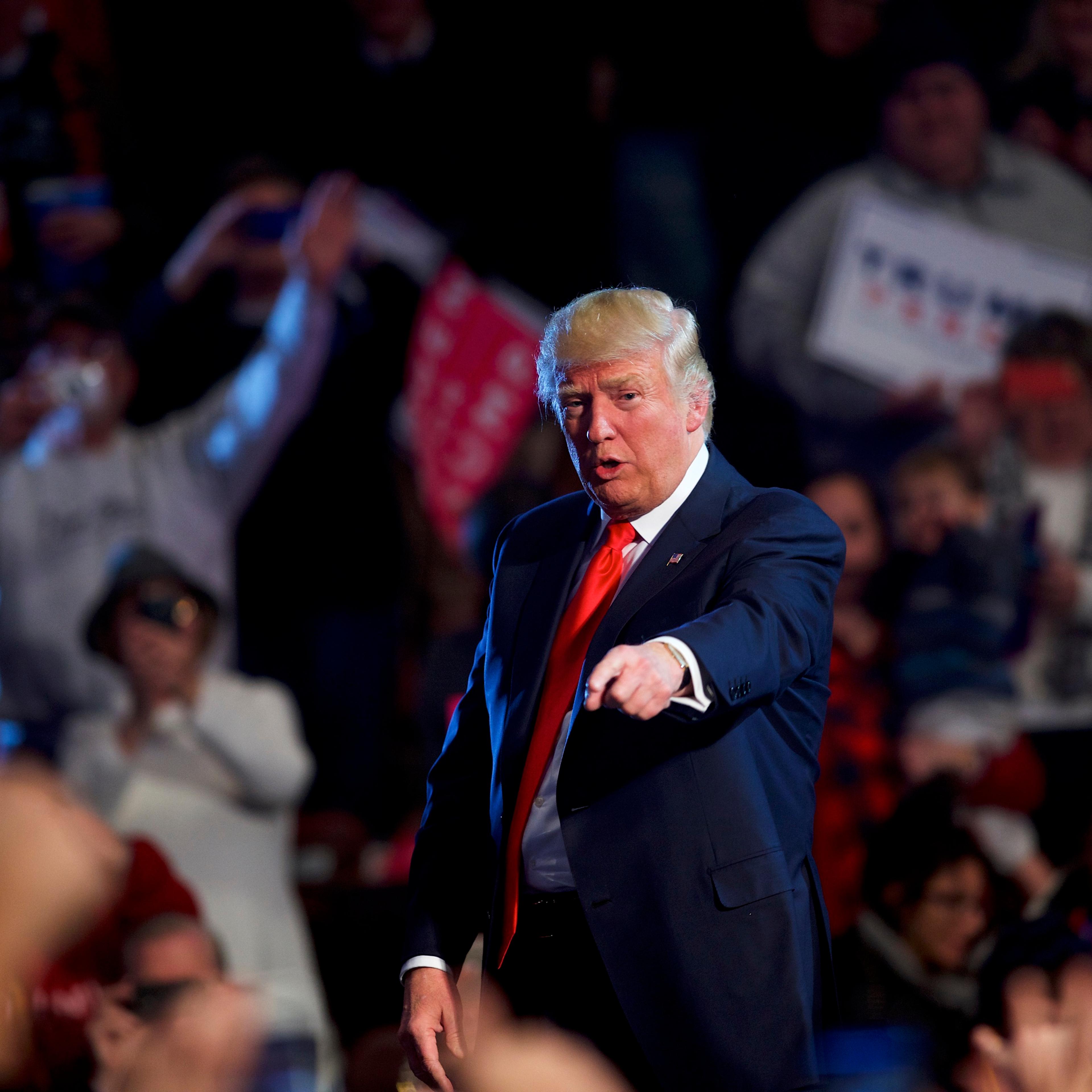 Donald Trump Continues His Election Victory Tour In Hershey, Pennsylvania