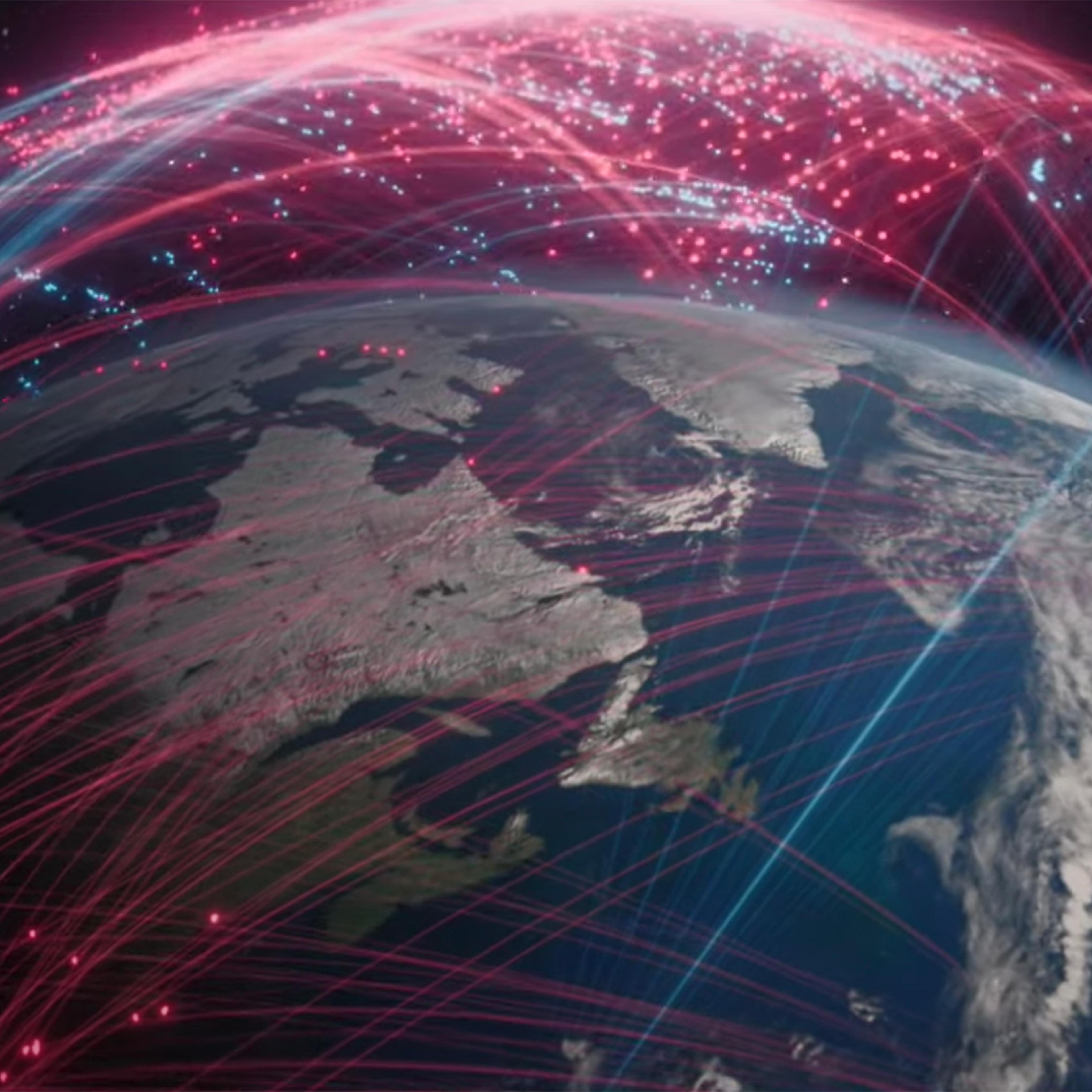 Detailed modeling of missile trajectories in the case of a U.S.-Russia nuclear war.