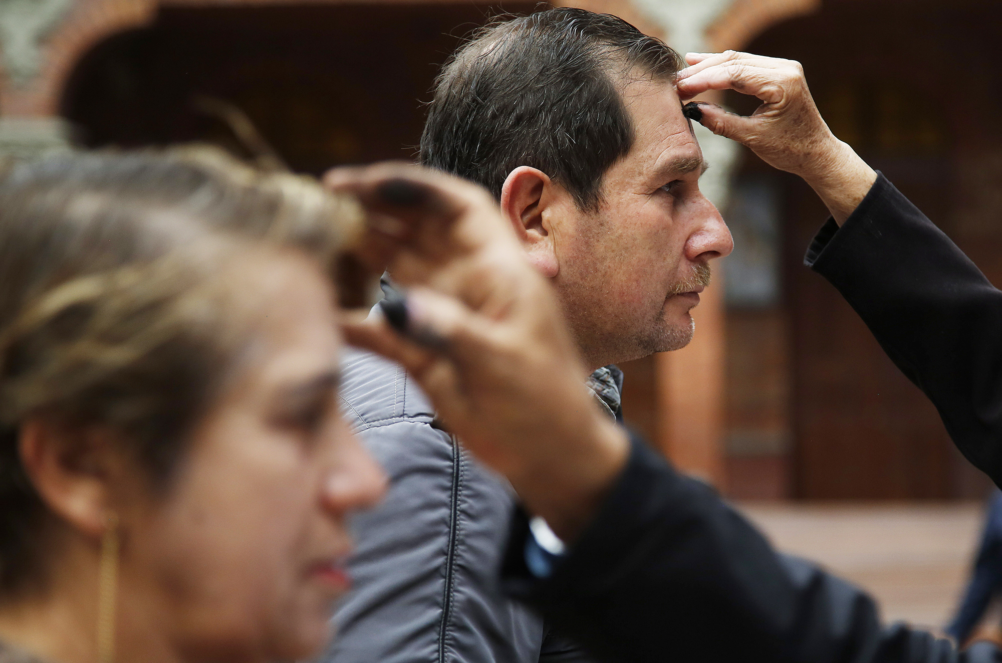 Catholics line up for Ash Wednesday in Bogota, Colombia, on Feb. 10, 2016.