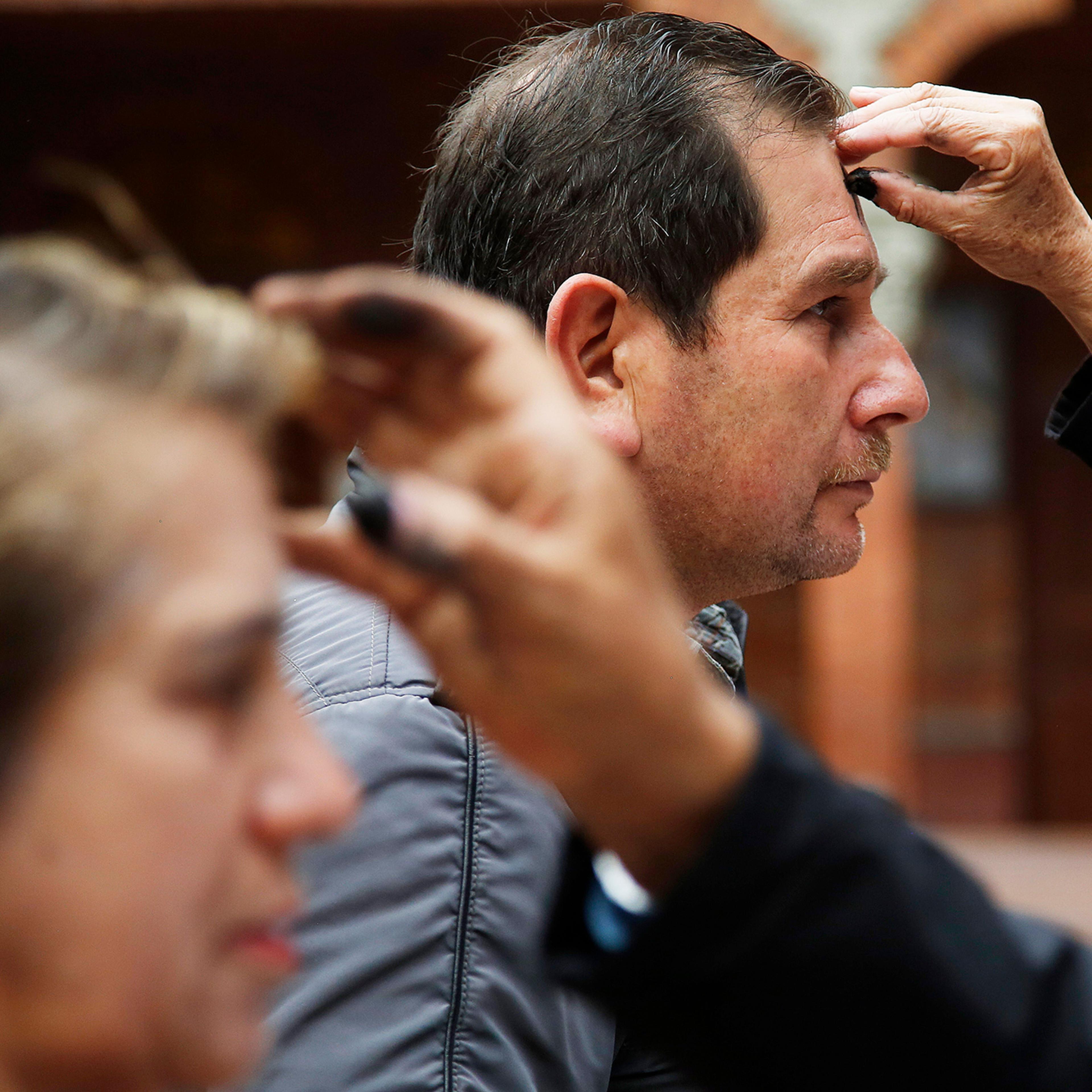 Catholics line up for Ash Wednesday in Bogota, Colombia, on Feb. 10, 2016.
