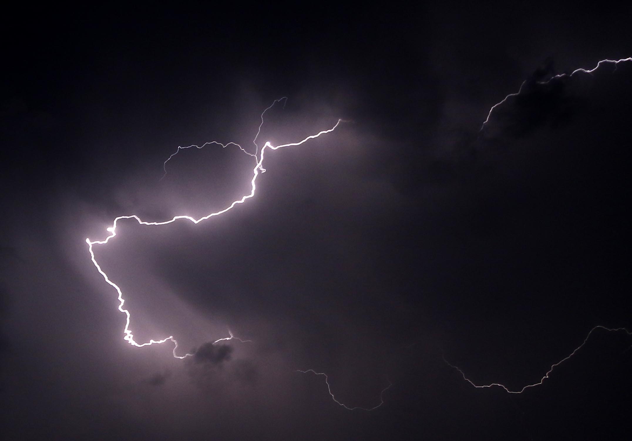 Lightning Crackles Through Sky Of Jorhat, India