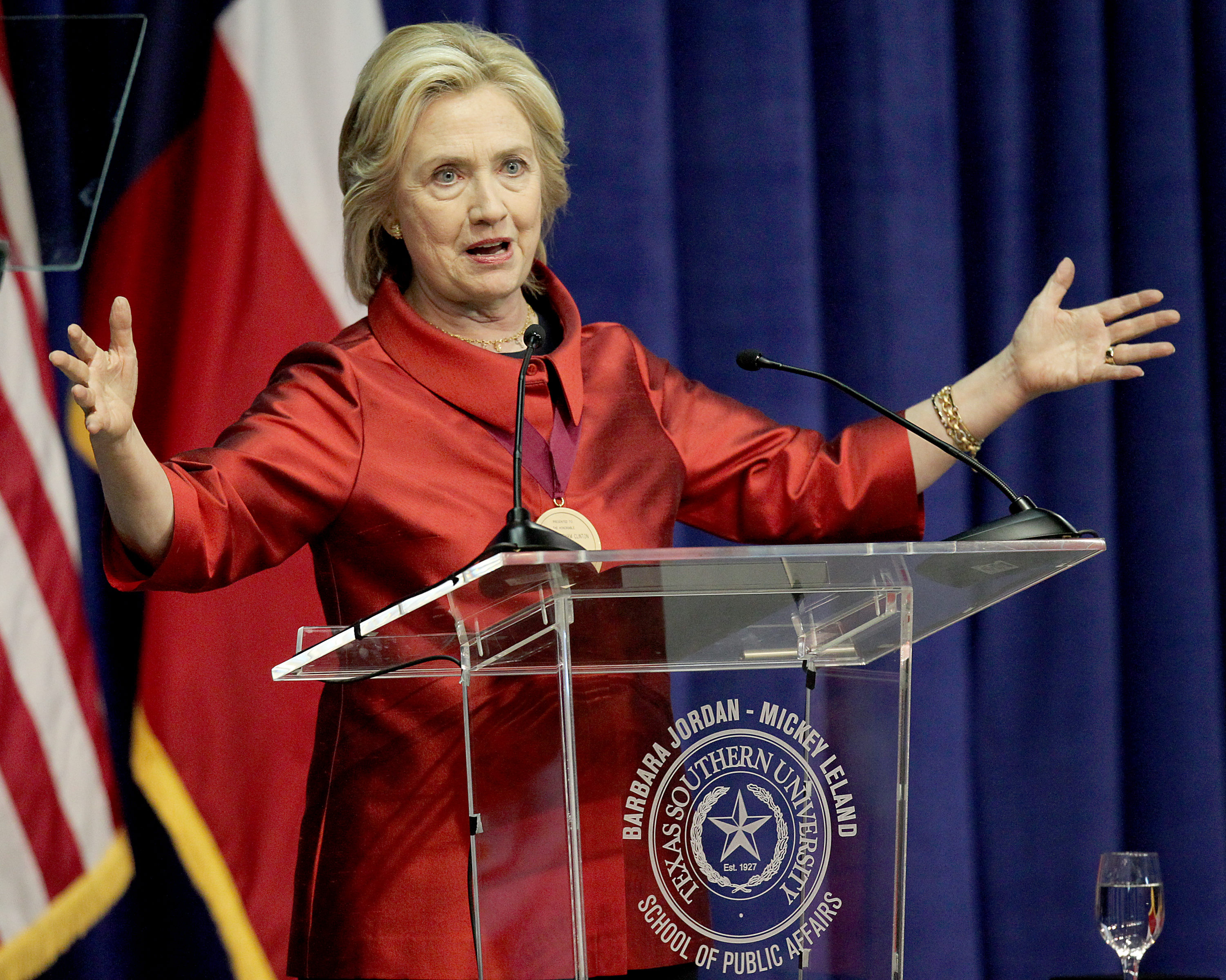 Hillary Clinton Attends The Barbara Jordan Inaugural Gold Medallion Leadership Award Ceremony