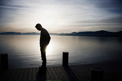 man-standing-silhouette