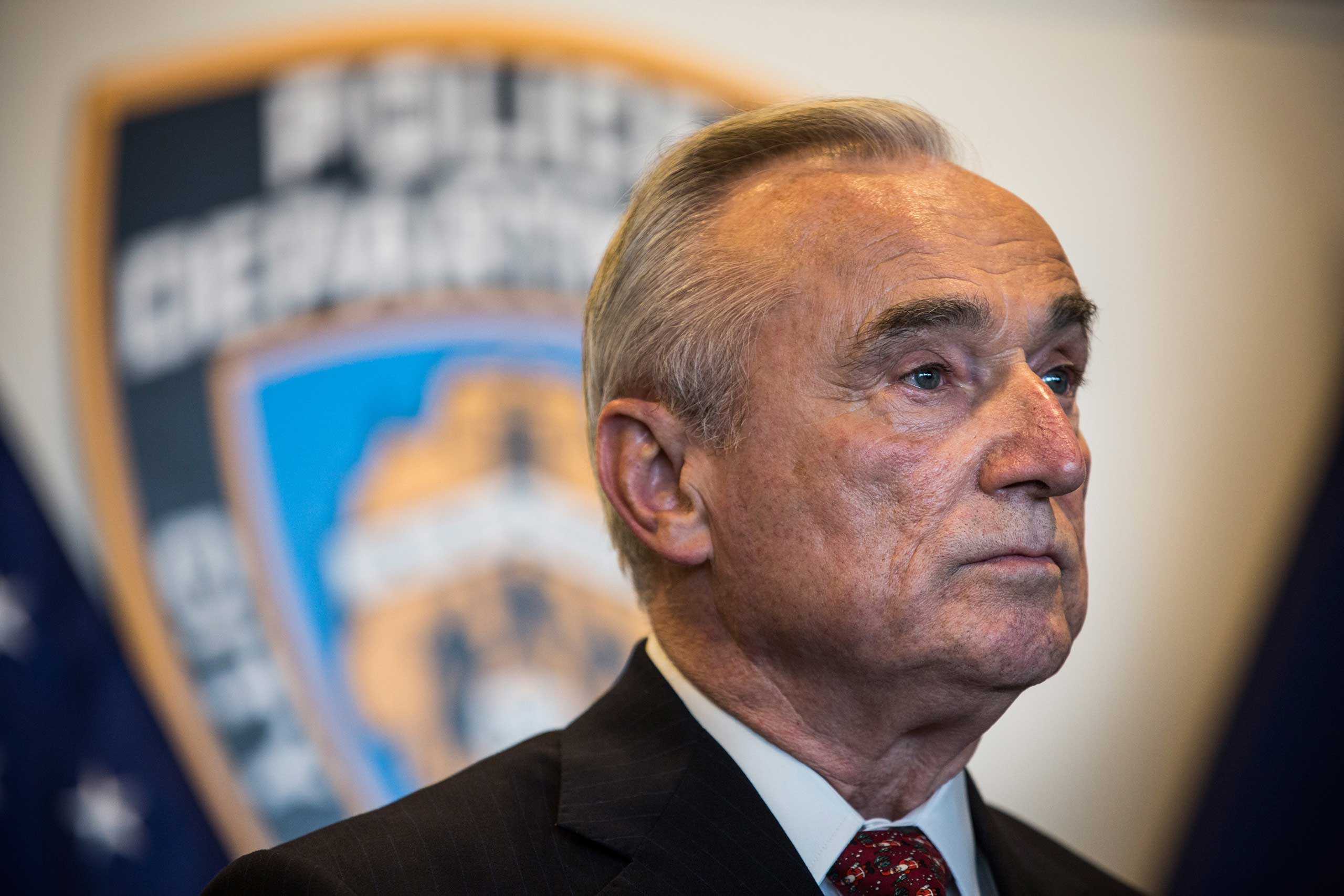 Mayor De Blasio And Police Chief Bratton Discuss Police Training