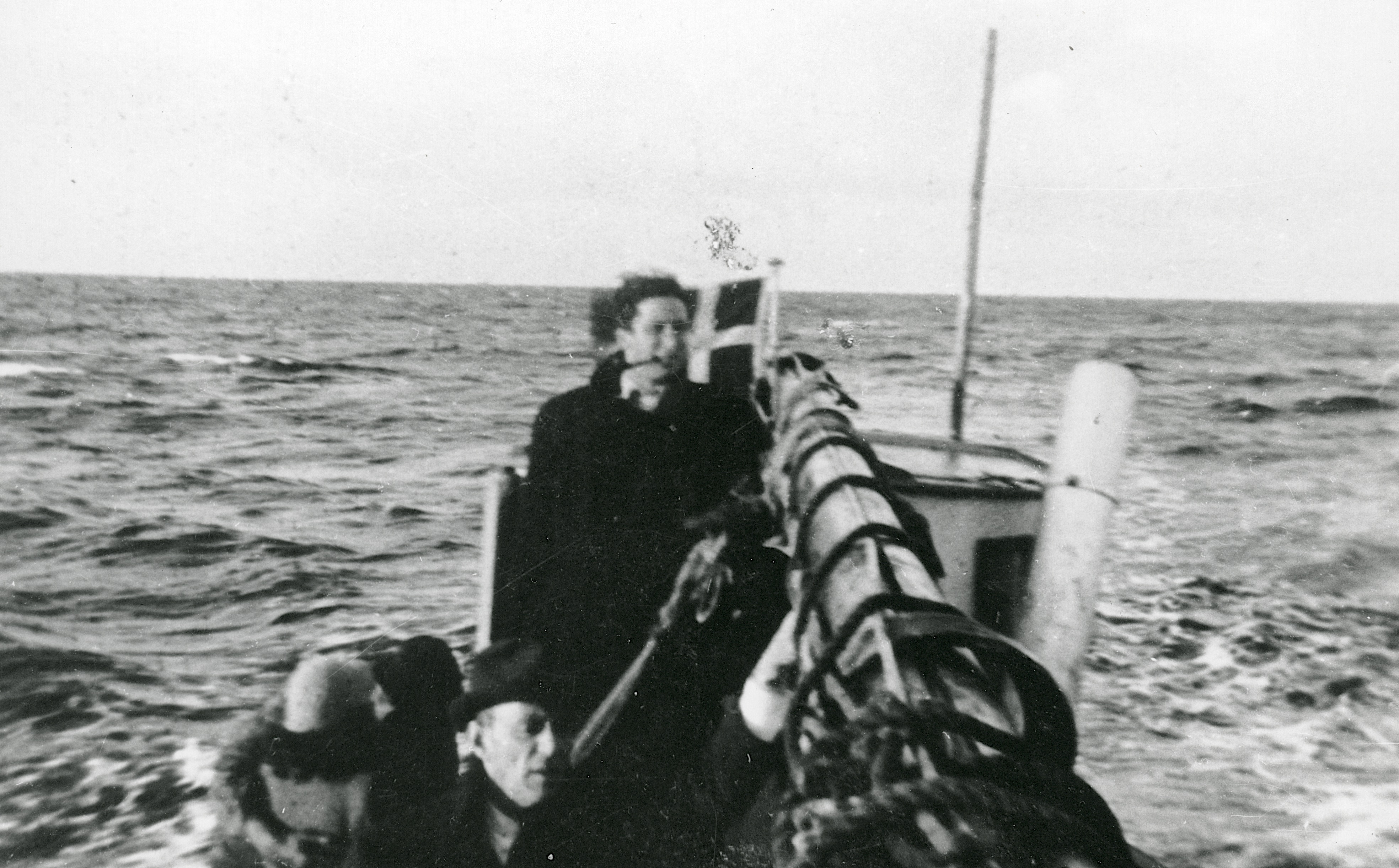 Jewish refugees aboard a rescue boat from Denmark to Sweden, October 3, 1943.