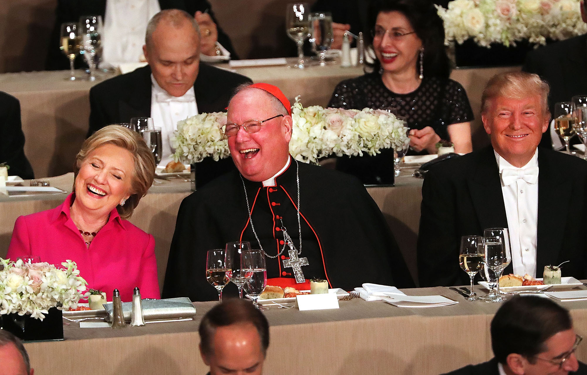 Donald Trump And Hillary Clinton Attend Alfred E. Smith Memorial Foundation Dinner