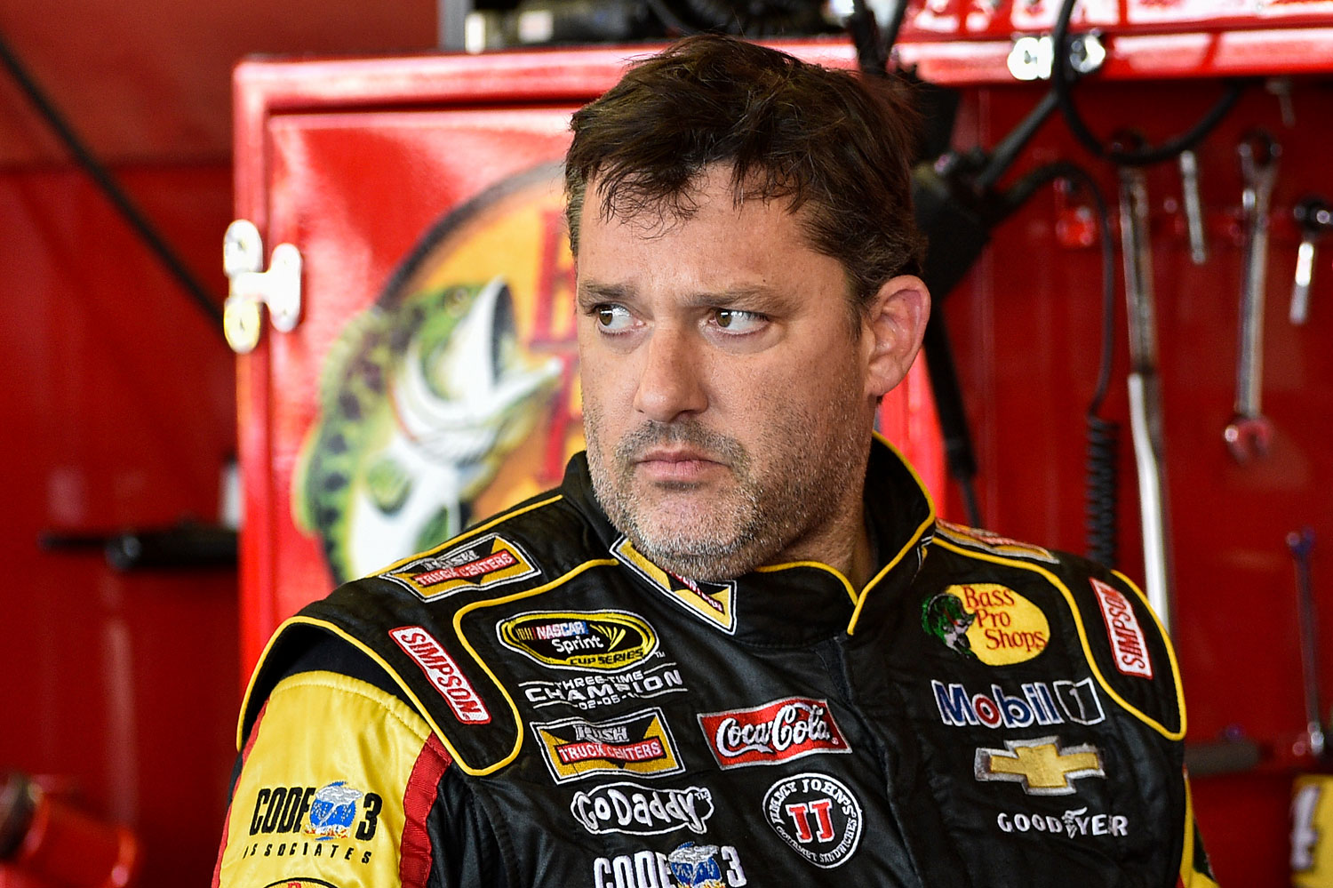 Tony Stewart Crash Auto Racing