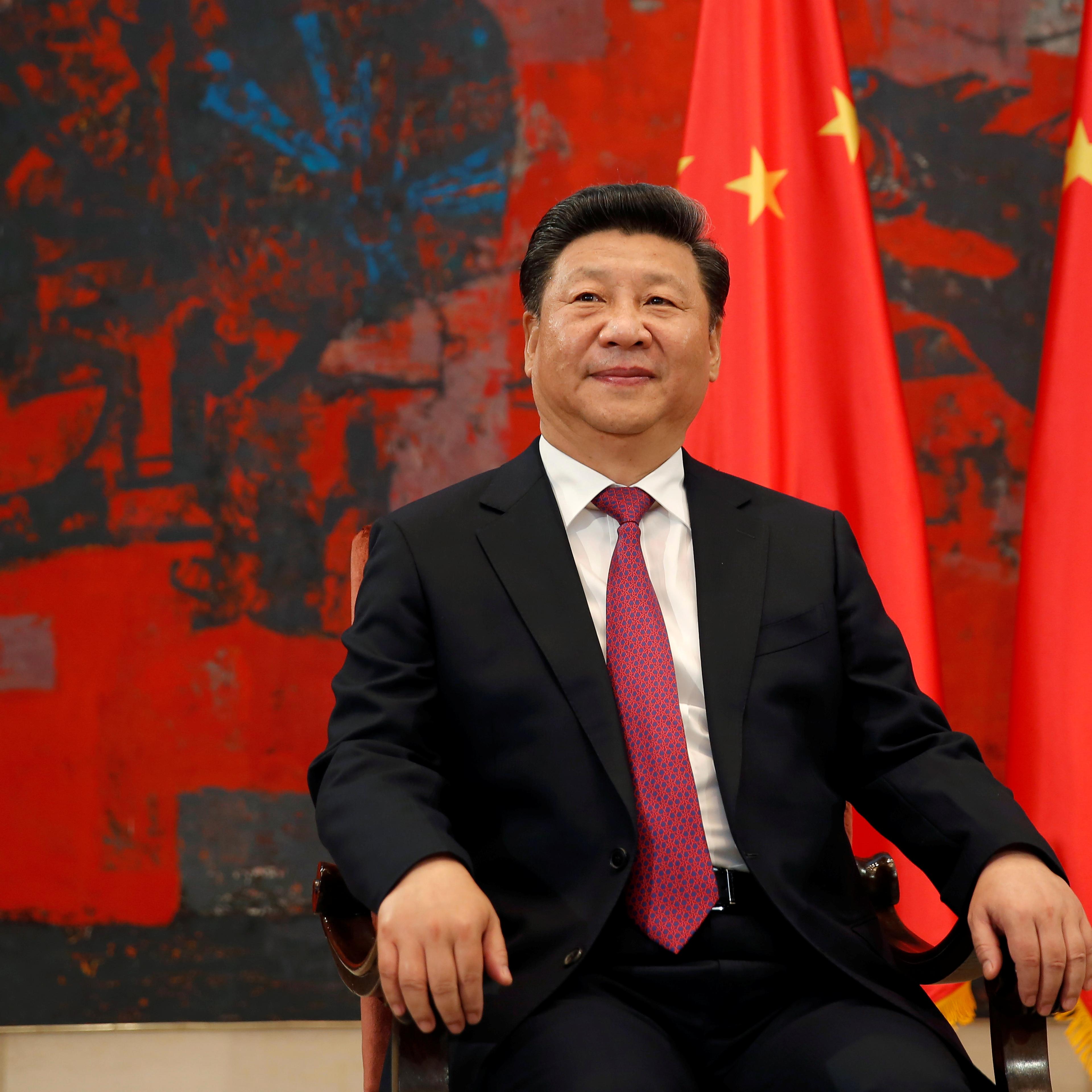 Chinese President Xi Jinping looks on during a meeting with his Serbian counterpart Tomislav Nikolic in Belgrade