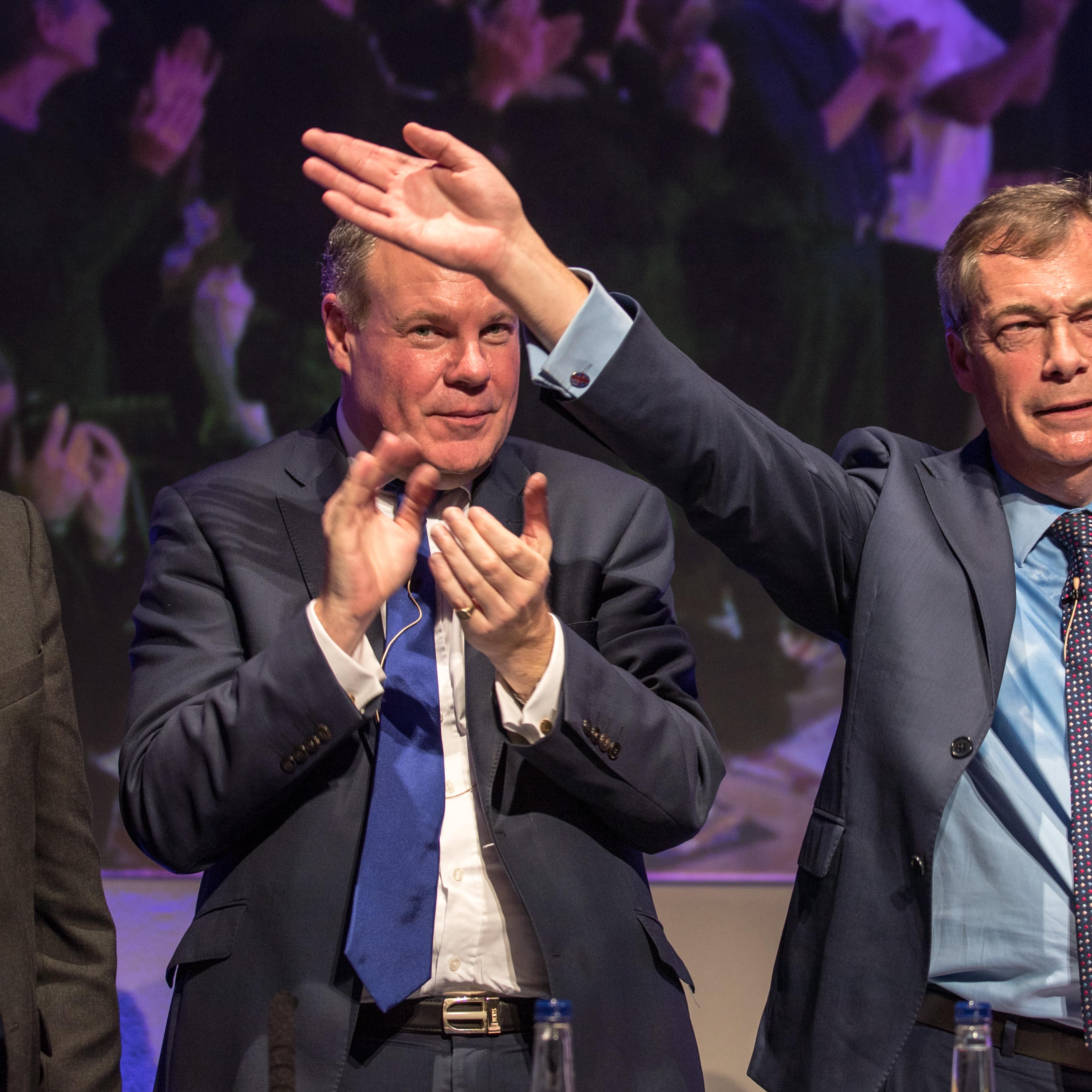 The DUP Joins Nigel Farage For Bournemouth Save Brexit Rally