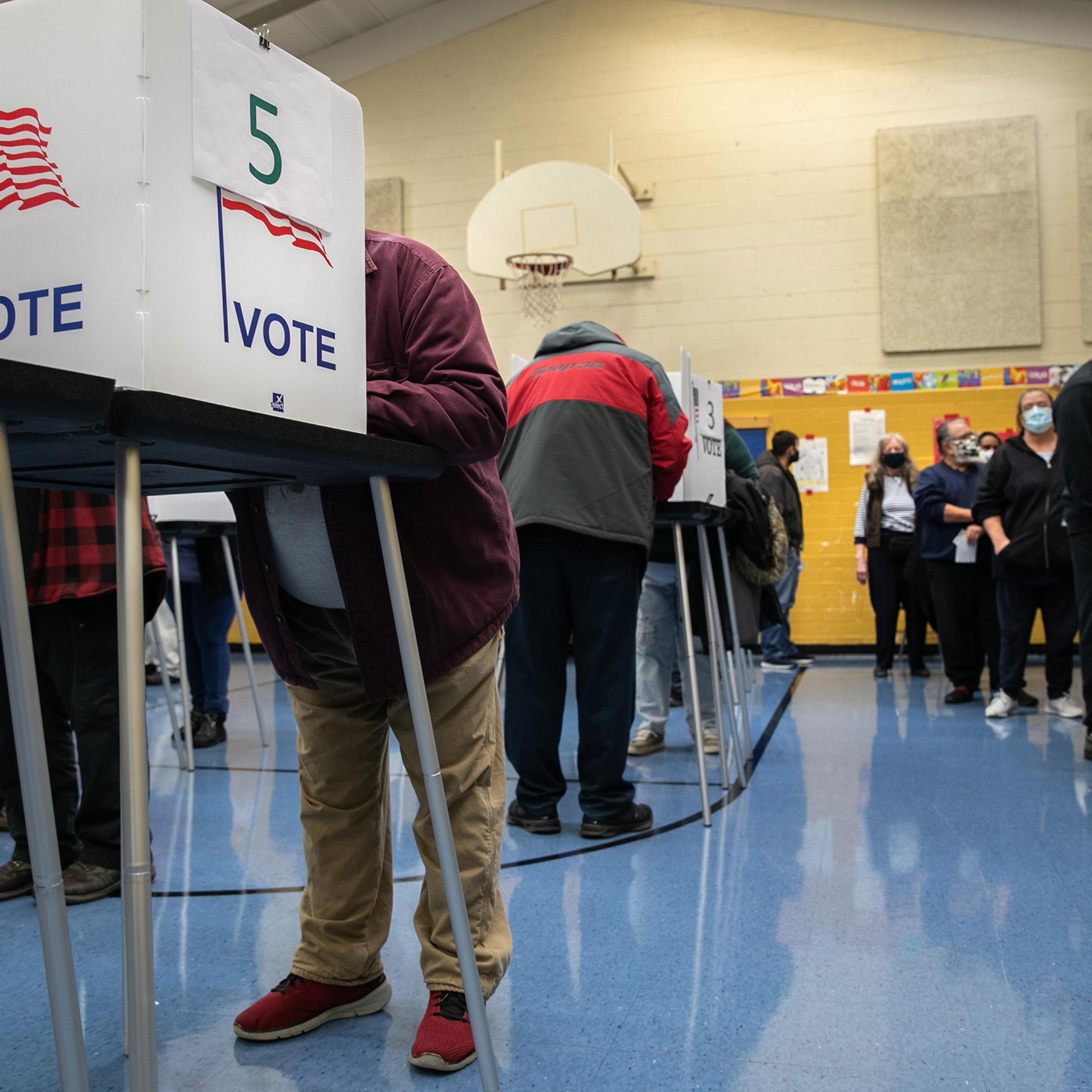 Across The U.S. Voters Flock To The Polls On Election Day