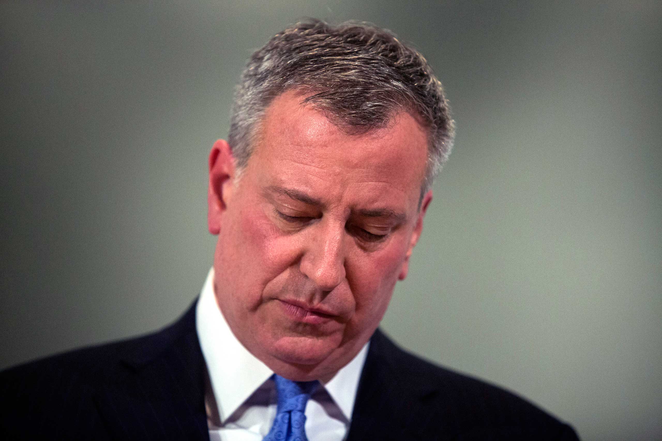 New York City Mayor Bill de Blasio presser on NYPD Police Officers shot in Brooklyn