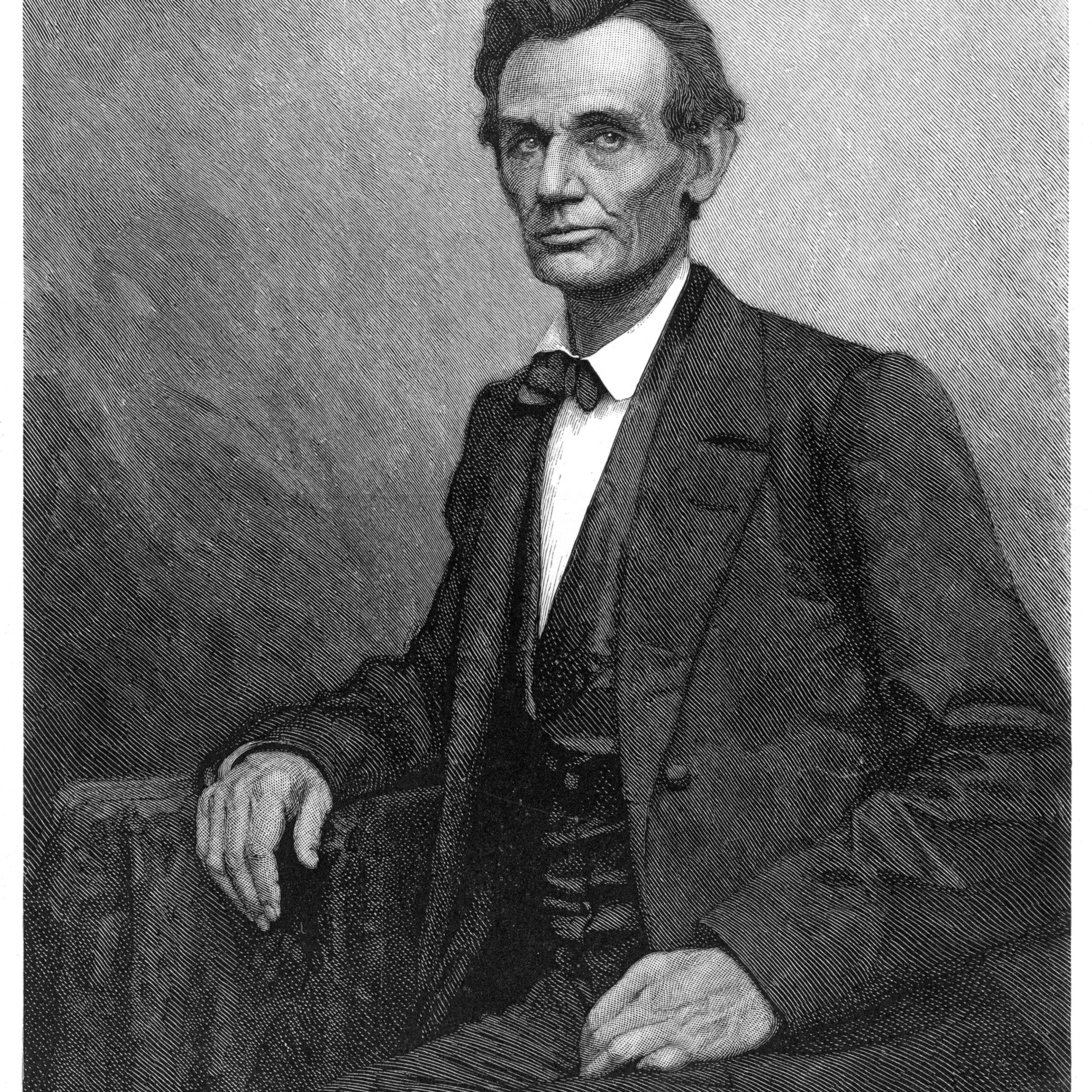 Abraham Lincoln (1809-1865), US president, 1860.Artist: T Cole