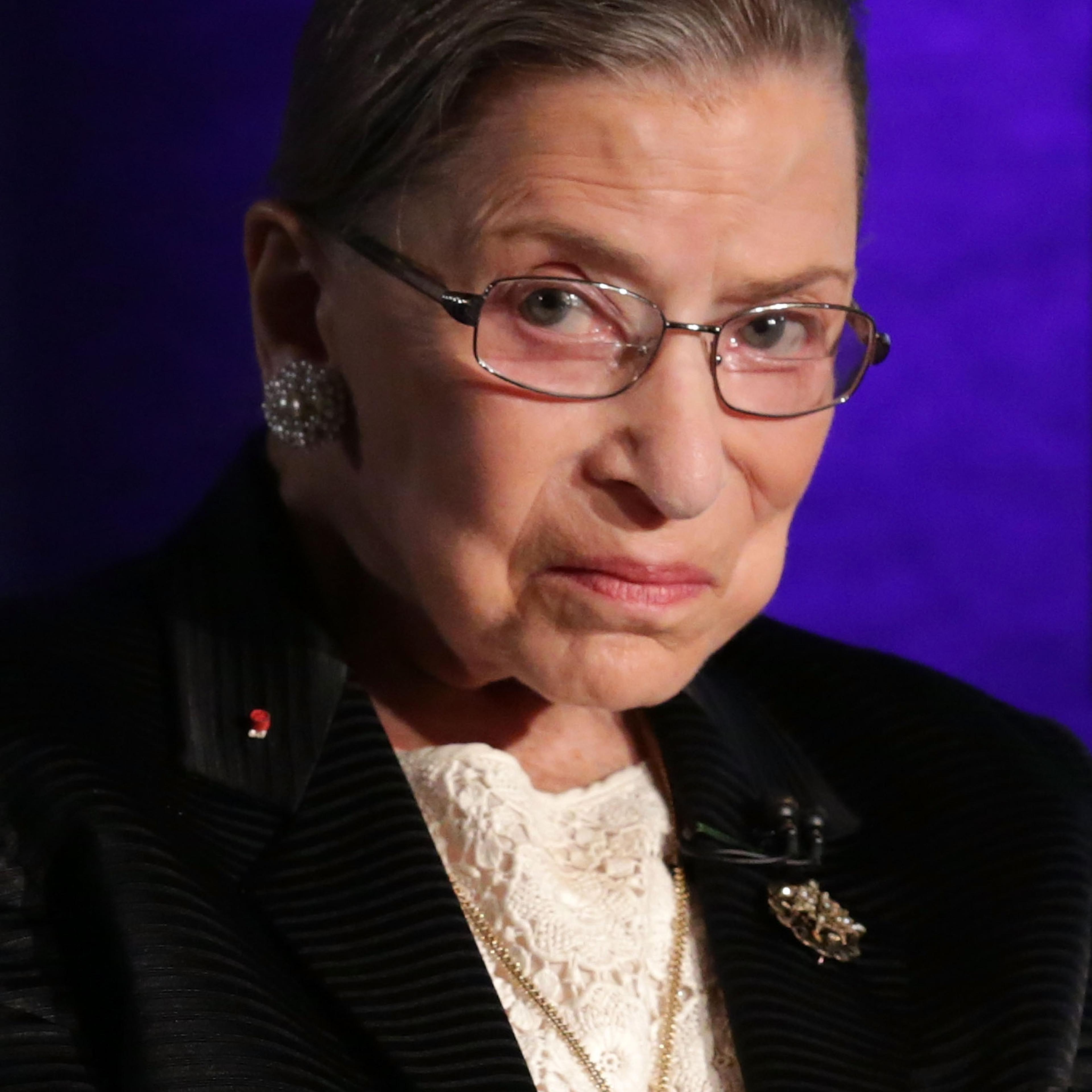 Supreme Court Justice Ruth Bader Ginsburg at the taping of "The Kalb Report" at the National Press Club in Washington, DC. on April 17, 2014.