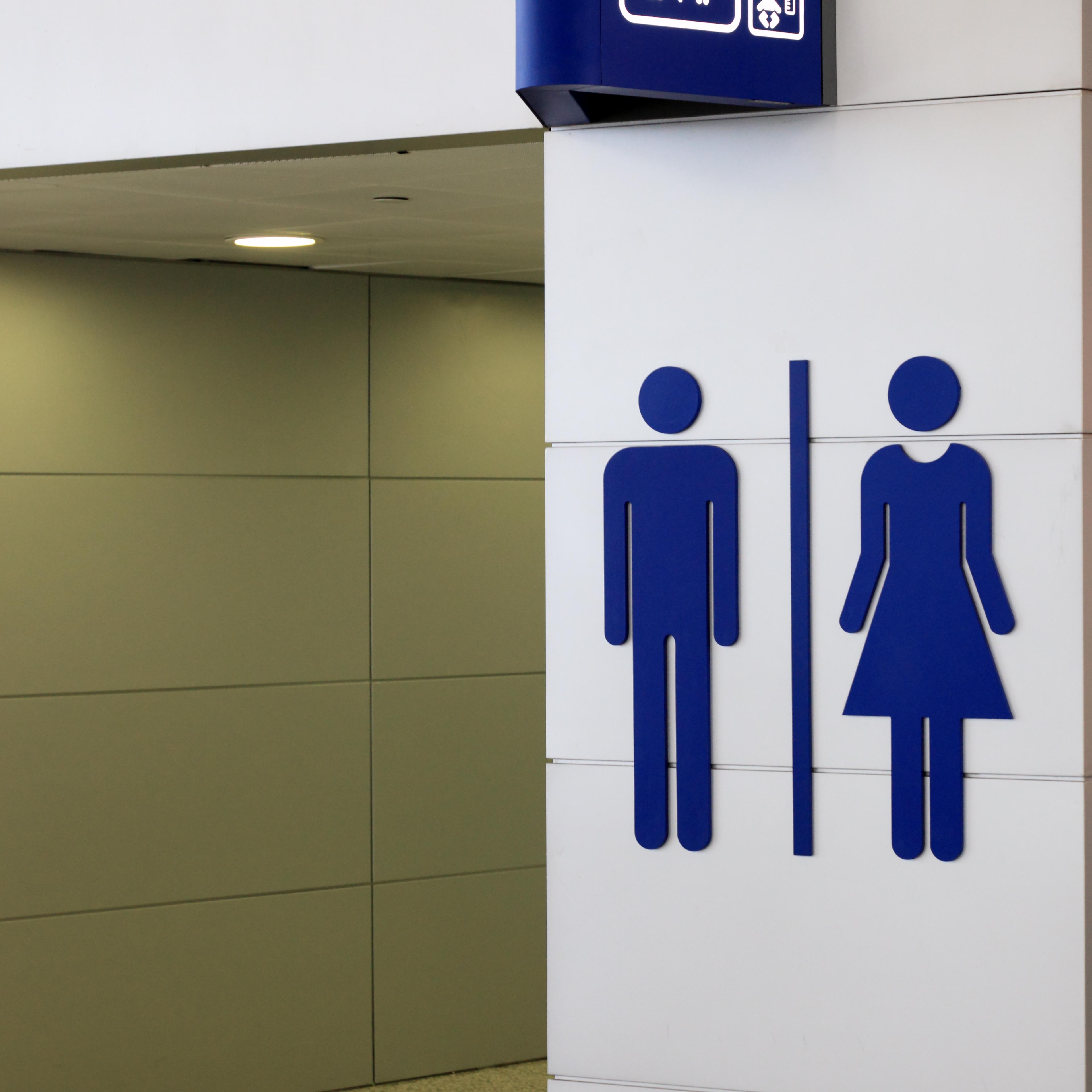 Universal sign for restroom