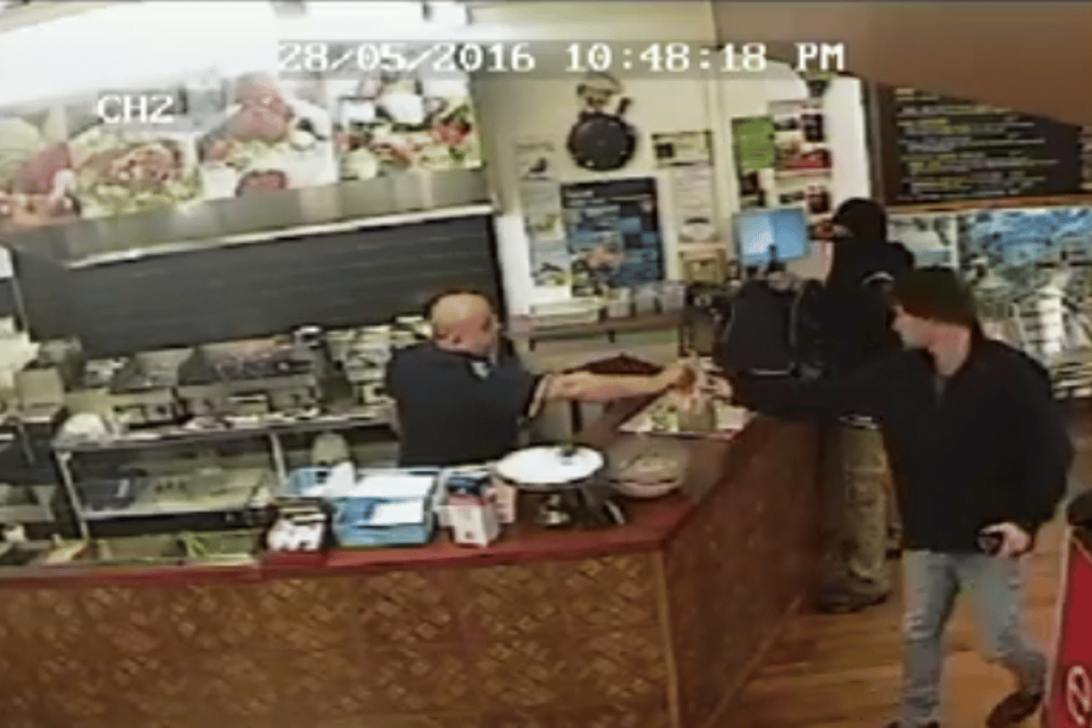 Robber Owner Take-Out Owner Prevents Robbery By Ignoring Armed Thief