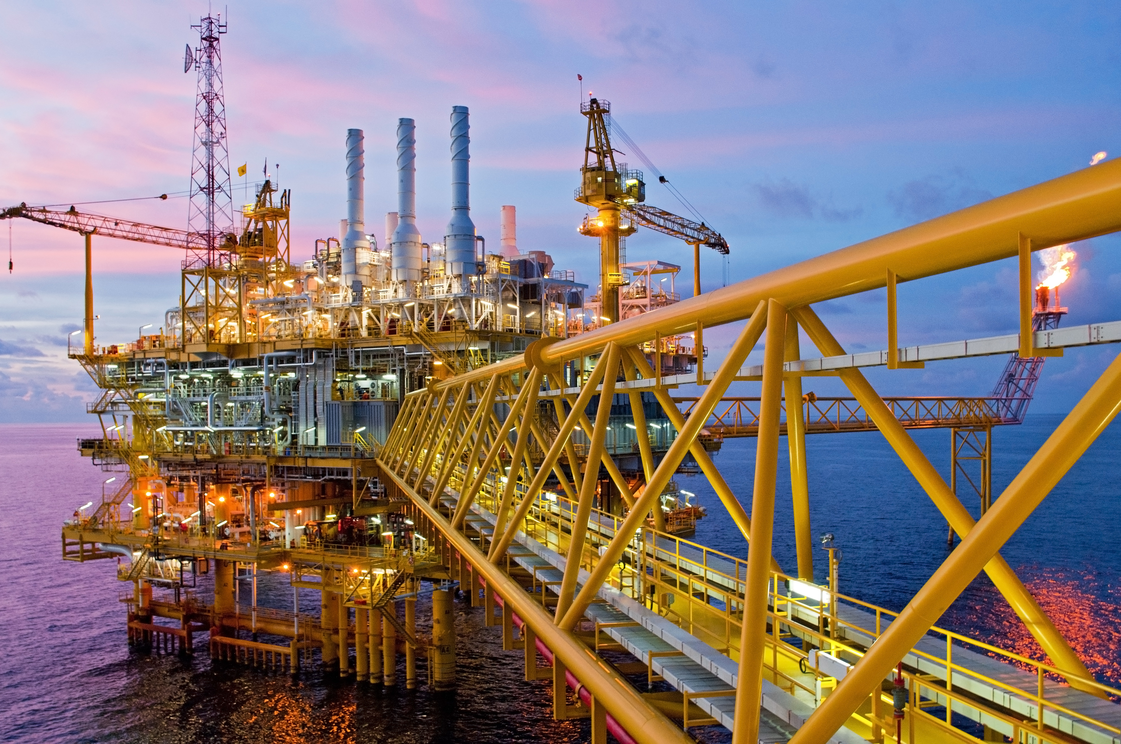 offshore rig in gulf of thailand.
