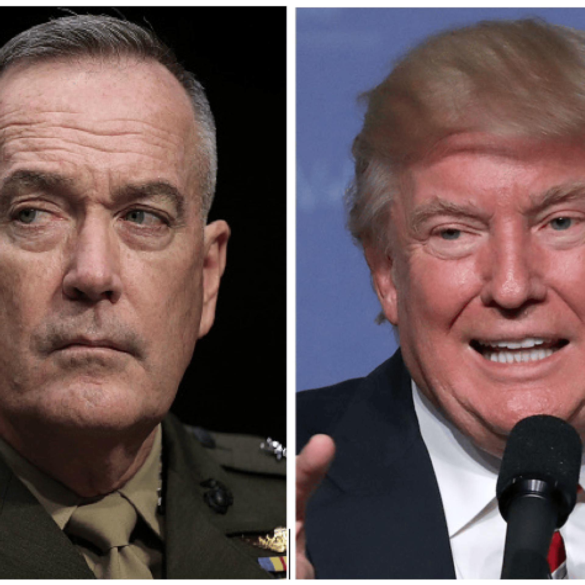Last week, Donald Trump likened the nation's military brass, led by General Joseph Dunford, to "rubble."