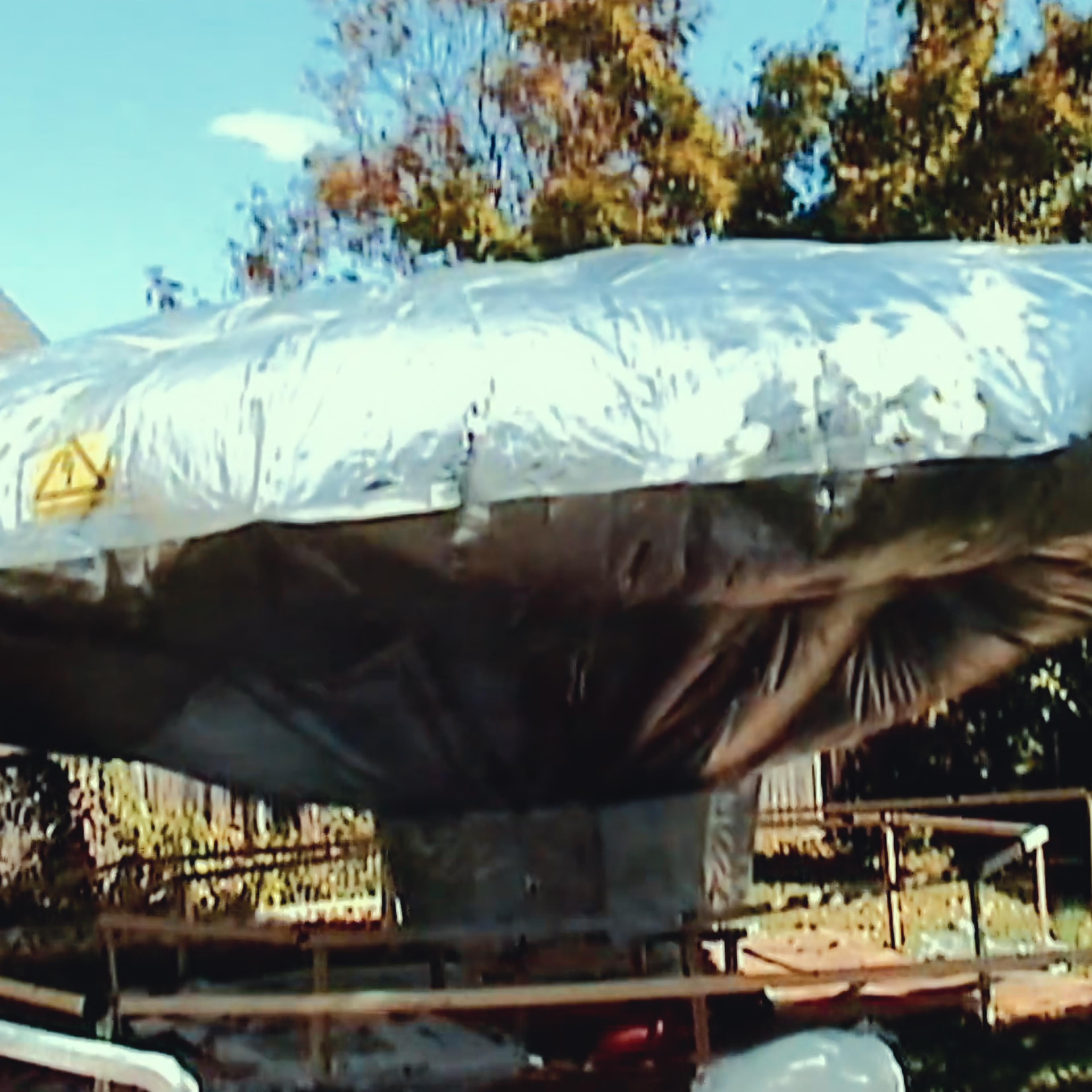 The helium balloon that the Heene family built as pictured in Netflix doc Trainwreck: Balloon Boy.